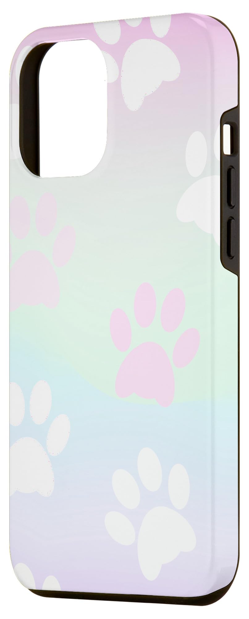 iPhone 12 Pro Max Cute Pink Dog Paw Print Phone Case - Durable Protective Cover for Dog Lovers & Pet Owners - Perfect Gift for Dog Moms, Daily Use & Outdoor Activities