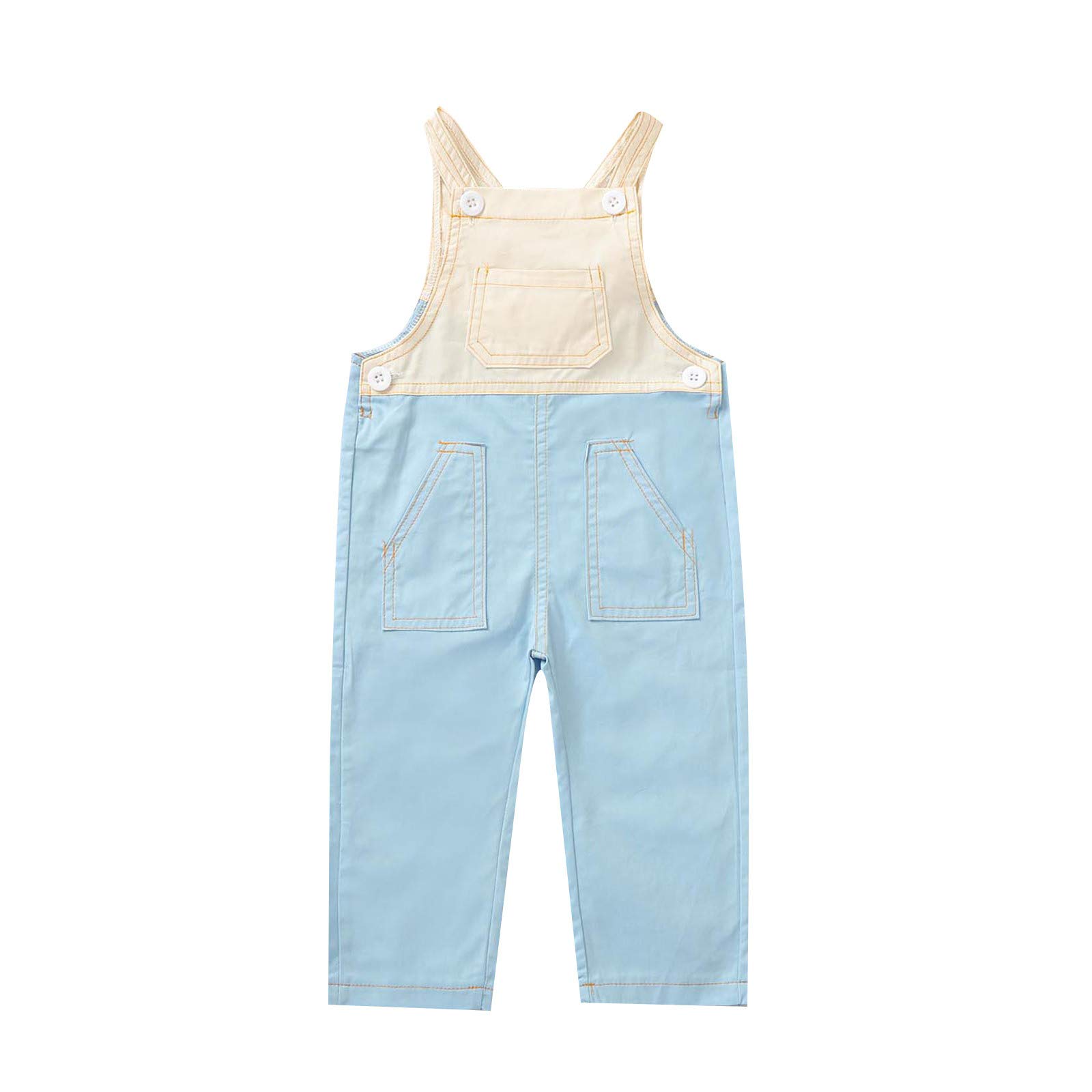 Baby Jumpsuit with Straps & Pocket - Sleeveless Toddler Clothes for Girls & Boys - Playtime & Outings
