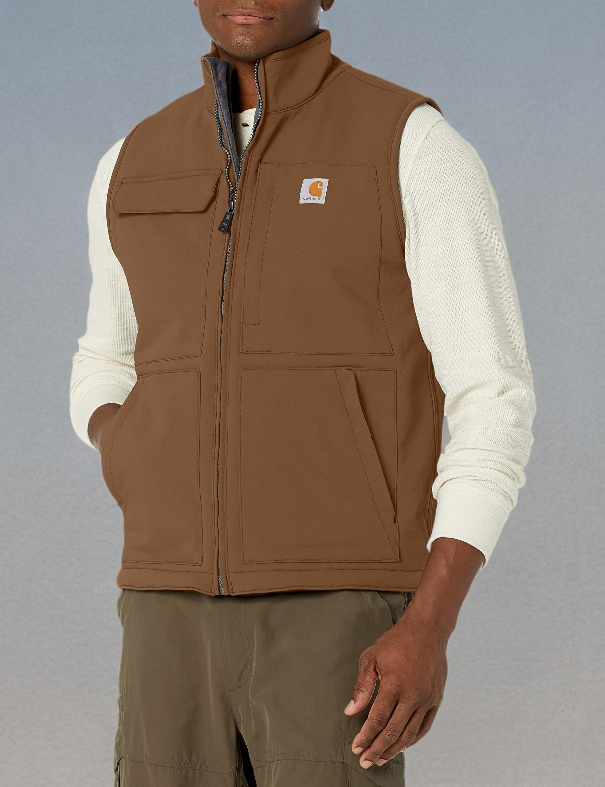 Carhartt Men's Super Dux Relaxed Fit Sherpa-Lined Fleece Vest - Heavy Duty Work Vest for Outdoor Jobs, Hunting, Hiking & Winter Activities | Warm Insulated Jacket for Construction, Camping & Cold Weather