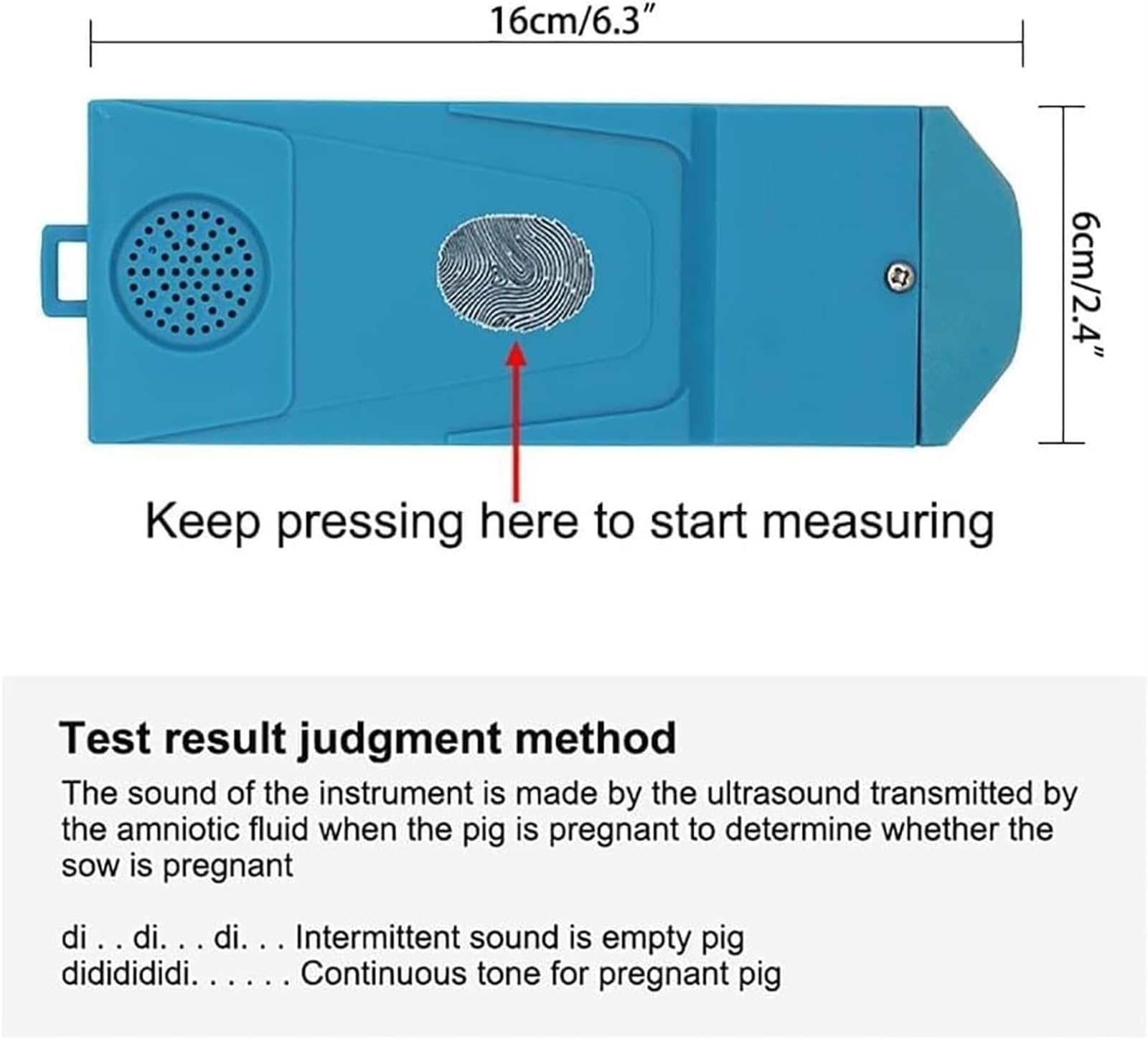 **Sangeuhhlk Portable Pig Ultrasound Machine - 360° Waterproof Probe, 5S Rapid Detection & Sound Alert for Sow Pregnancy Testing - High Accuracy Livestock Ultrasound Scanner for Swine Farms & Veterinary Clinics**
