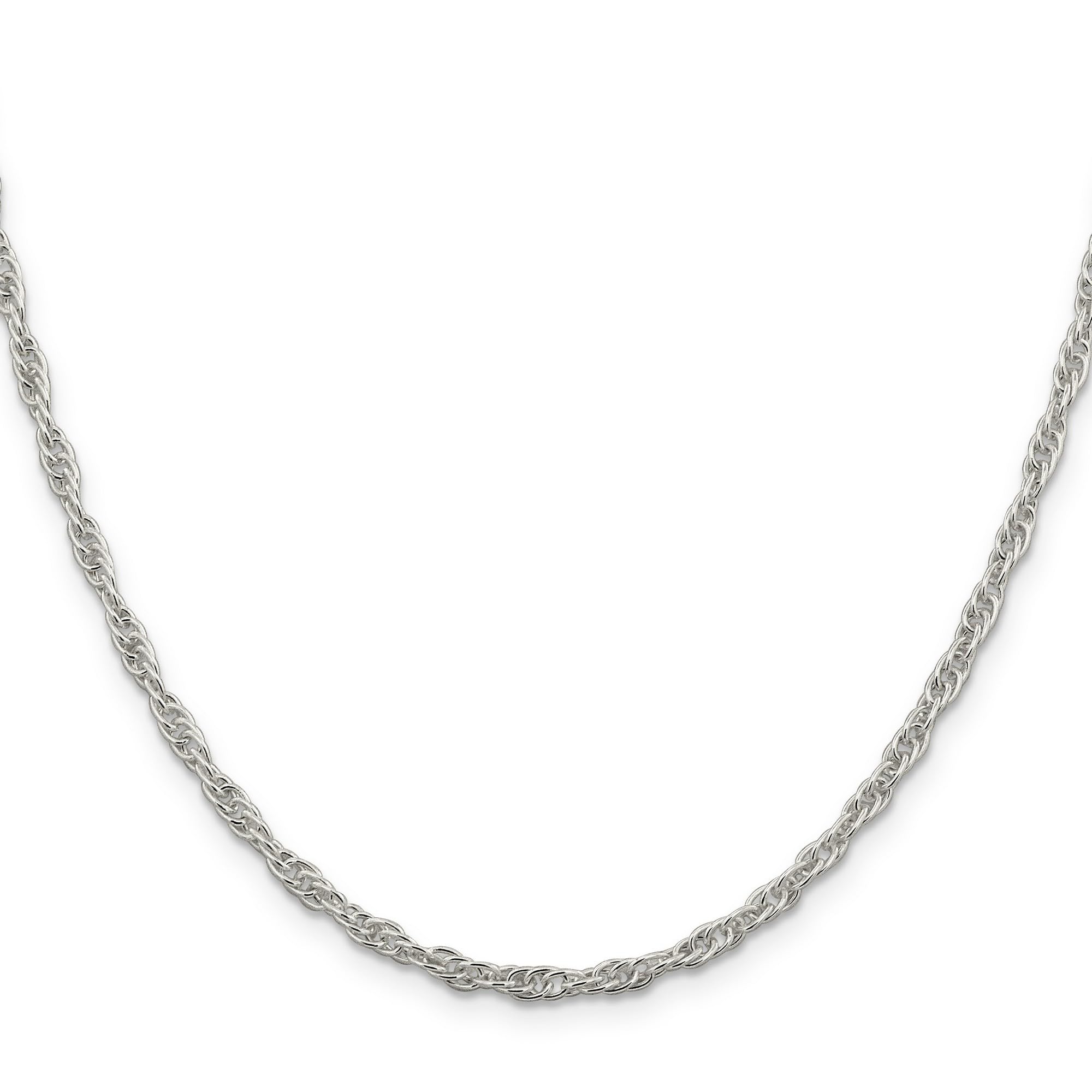 Polished Sterling Silver Rope Cable Chain Necklace for Women - Elegant Layering & Everyday Wear Jewelry