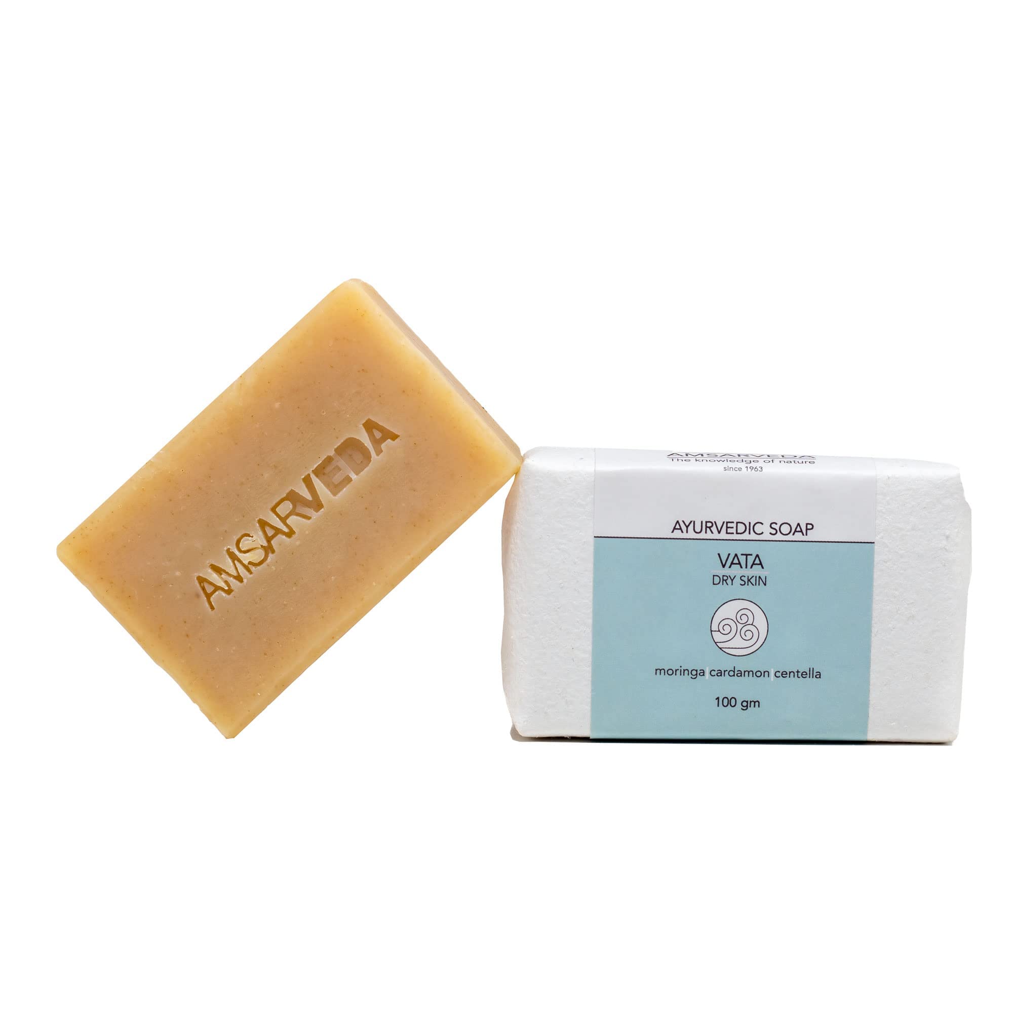 Amsarveda Vata Ayurvedic Soap for Dry Skin - Natural Herbal Cleanser for Hydration & Nourishment | Perfect for Daily Skincare Routine & Sensitive Skin Care
