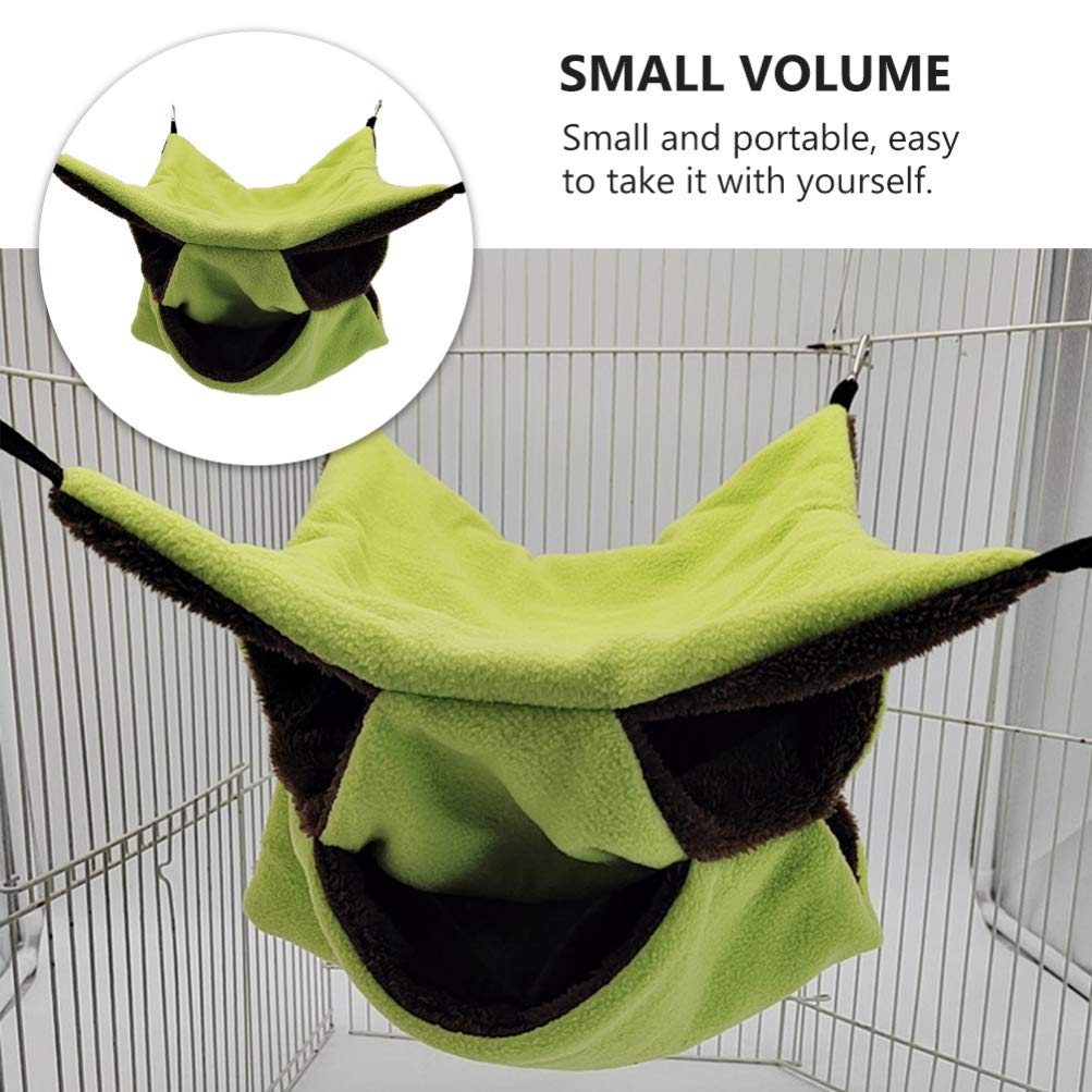 Balacoo 3-Piece Hamster Bed Set - Hanging Hammock, Nest & Swing for Small Animals (Blue Green) | Cozy Sleeping House for Hamsters, Chinchillas & Dwarf Rabbits | Perfect for Cages, Playpens & Pet Travel