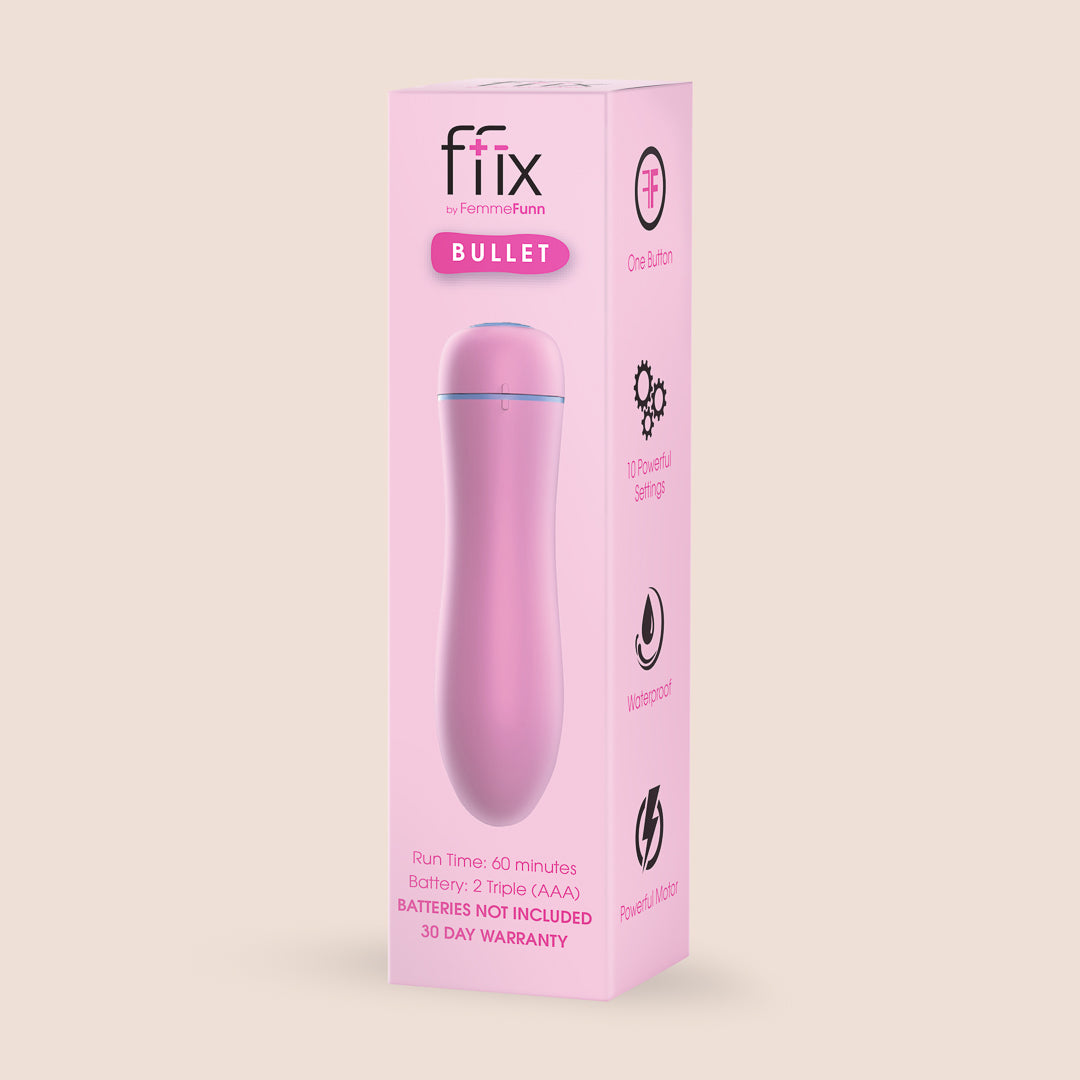 Femme Funn Ffix Bullet - Powerful Rechargeable Mini Vibrator for Women | Discreet Personal Massager for Sensual Pleasure & Stress Relief | Perfect for Travel & Couples Play