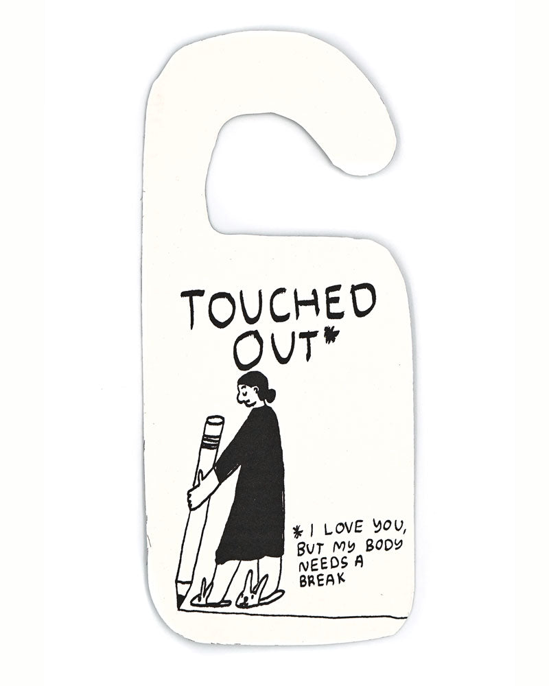 Touched Out Reversible Door Hanger - Privacy Sign for Nursing Mothers & Busy Parents - Perfect for Bedroom, Office & Nursery Doors