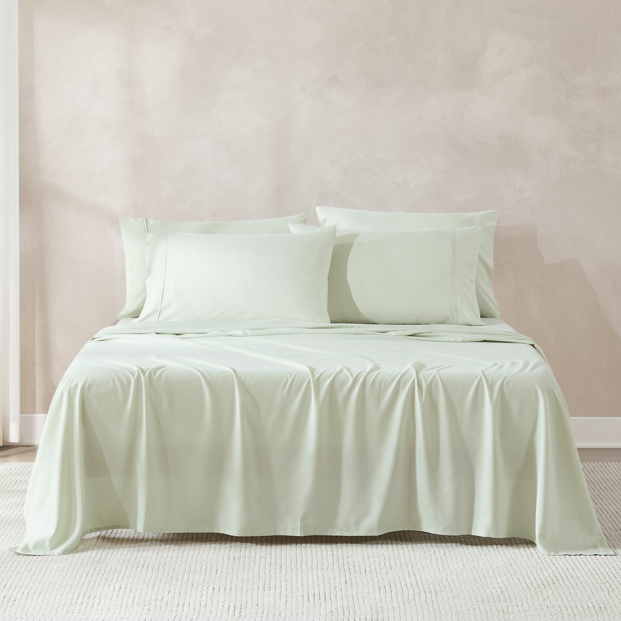 Premium Verona Solid Color Bed Sheet Set - Soft & Breathable Cotton for Ultimate Comfort - Perfect for Master Bedroom, Guest Room, or Dormitory