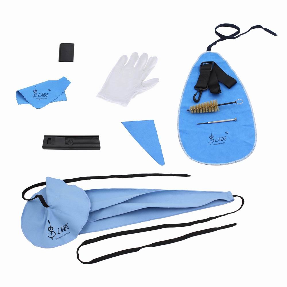 10-in-1 Saxophone Cleaning & Maintenance Kit with Belt, Thumb Rest Cushion, Reed Case, Mouthpiece Brush, Mini Screwdriver, Cleaning Cloth & Gloves - Perfect for Saxophone Players, Students & Musicians for Daily Care & Performance Preparation