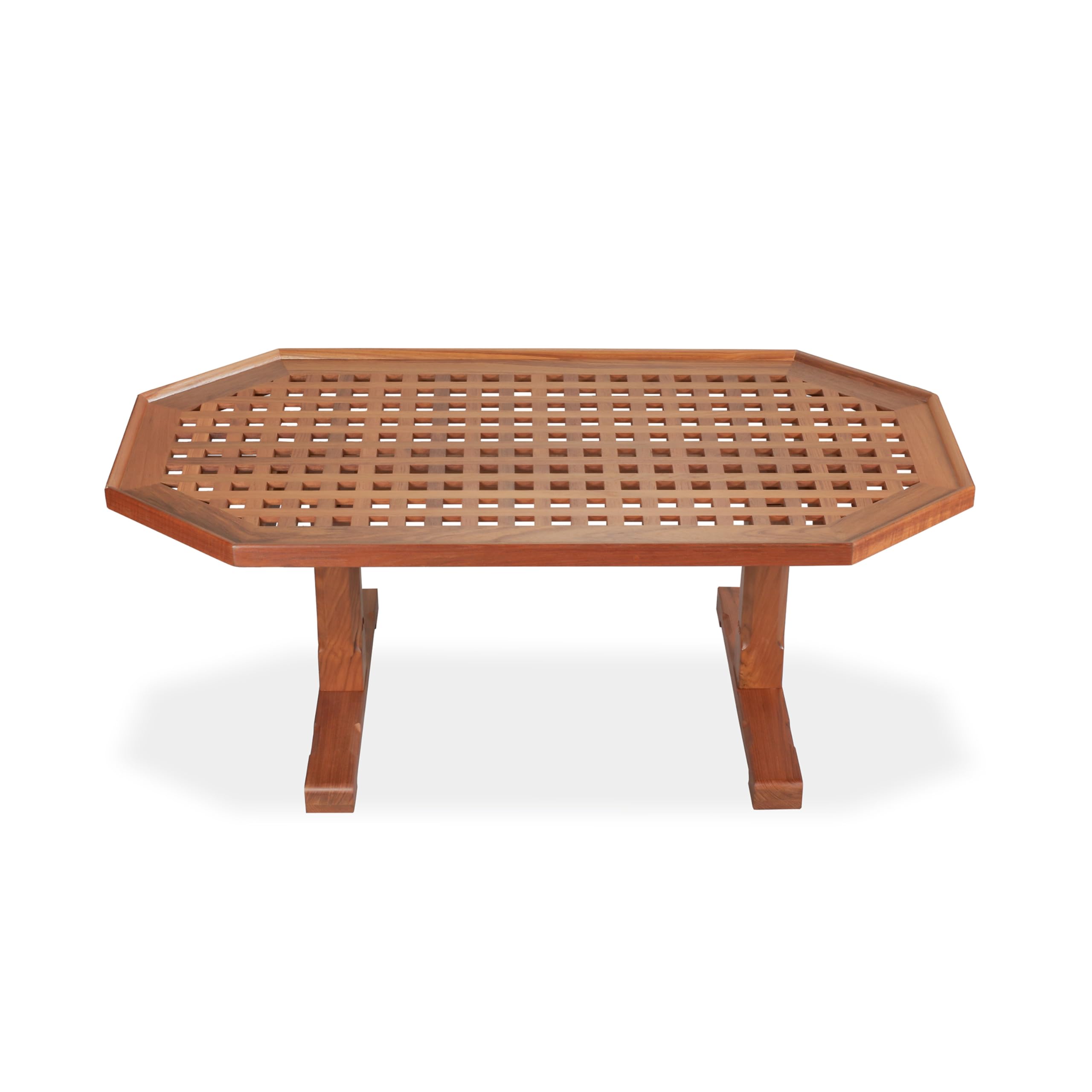 Teak Coffee Table with Grate Top Design - Whitecap 60058 - Perfect for Living Room, Patio & Outdoor Furniture Decor