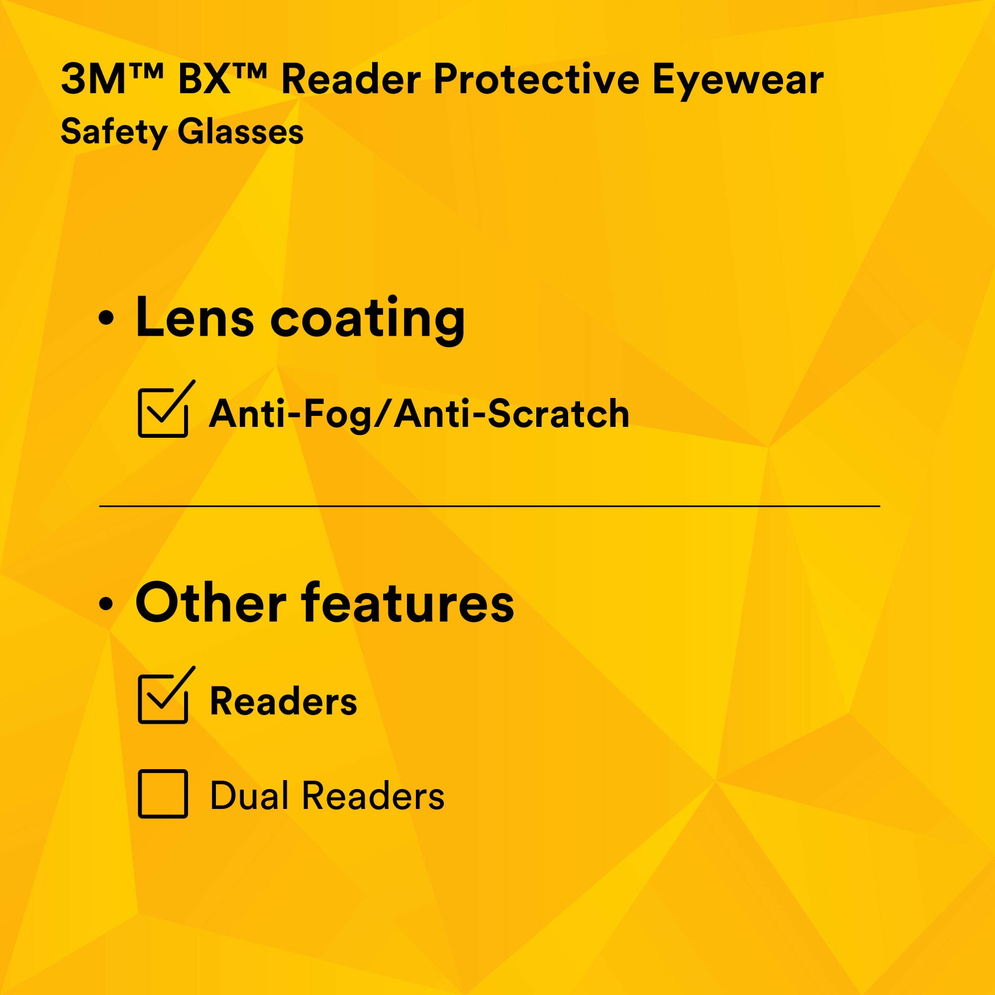 3M BX Reader Protective Eyewear 11375-00000-20 - Clear Lens & Silver Frame Safety Glasses for Reading, Computer Work, and DIY Projects
