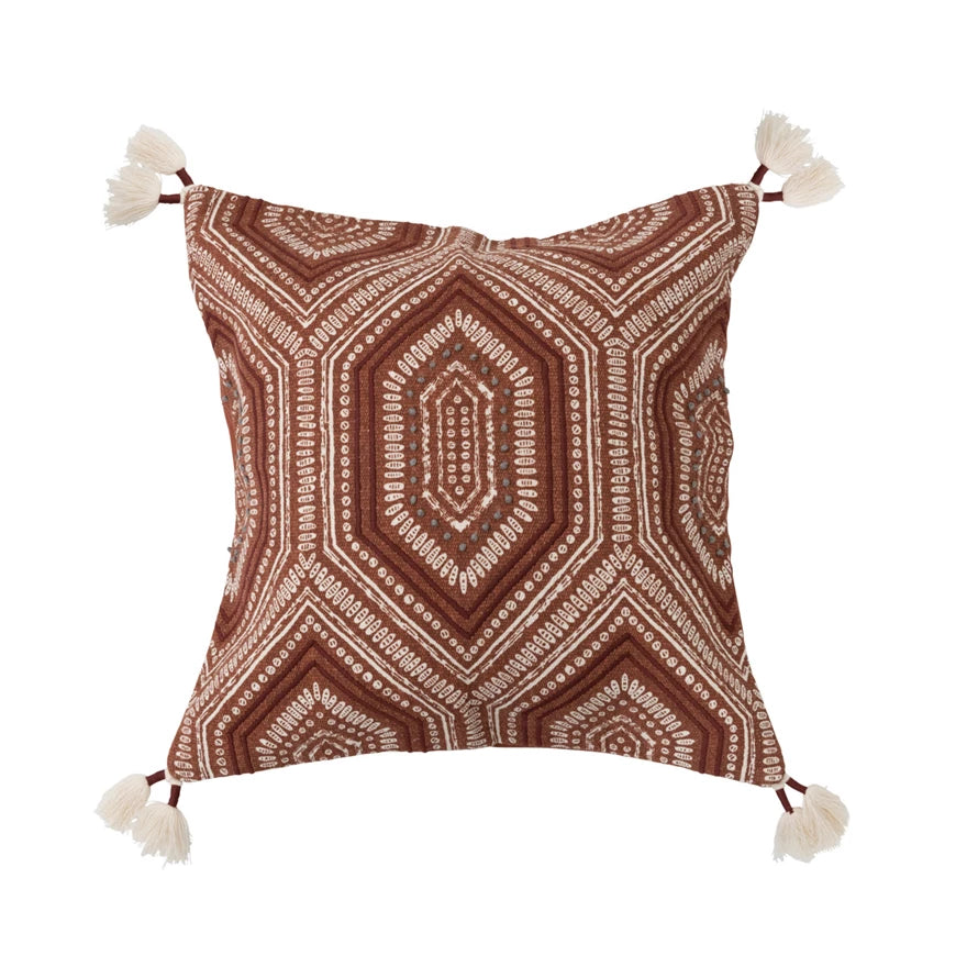 Soft Cotton Embroidered Decorative Throw Pillow Covers - Boho Chic Home Decor for Living Room, Bedroom & Sofa