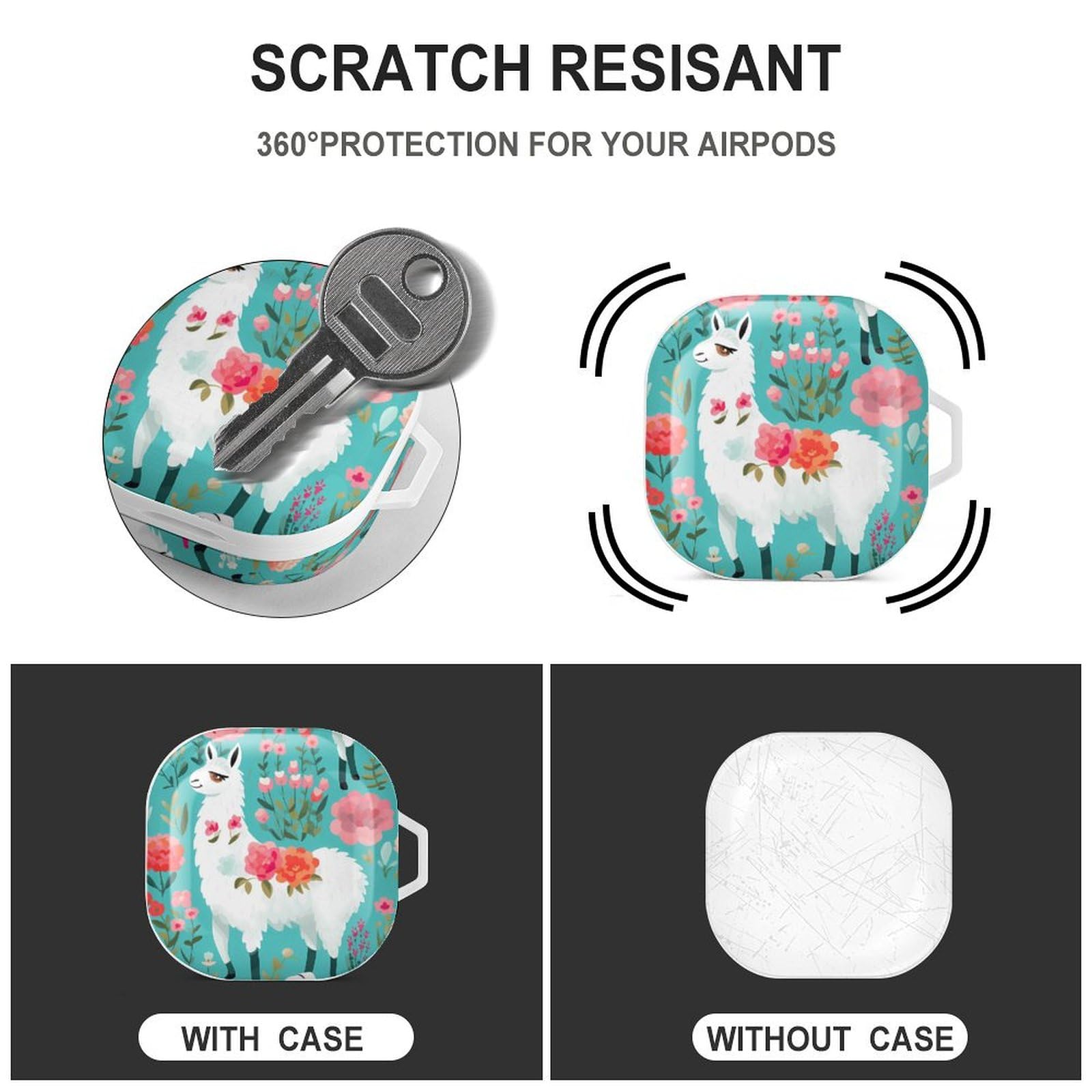 FunnyStar Cute Llama Bluetooth Headphone Case - Protective Cover for Samsung Earbuds | Perfect for Travel, Gym & Daily Use