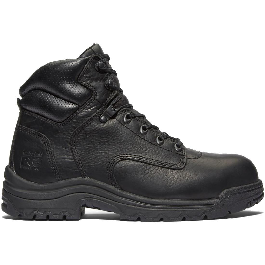 Titan® 6 Inch Alloy Steel Toe Work Boots for Men - Black Safety Shoes for Construction, Warehouse & Industrial Work