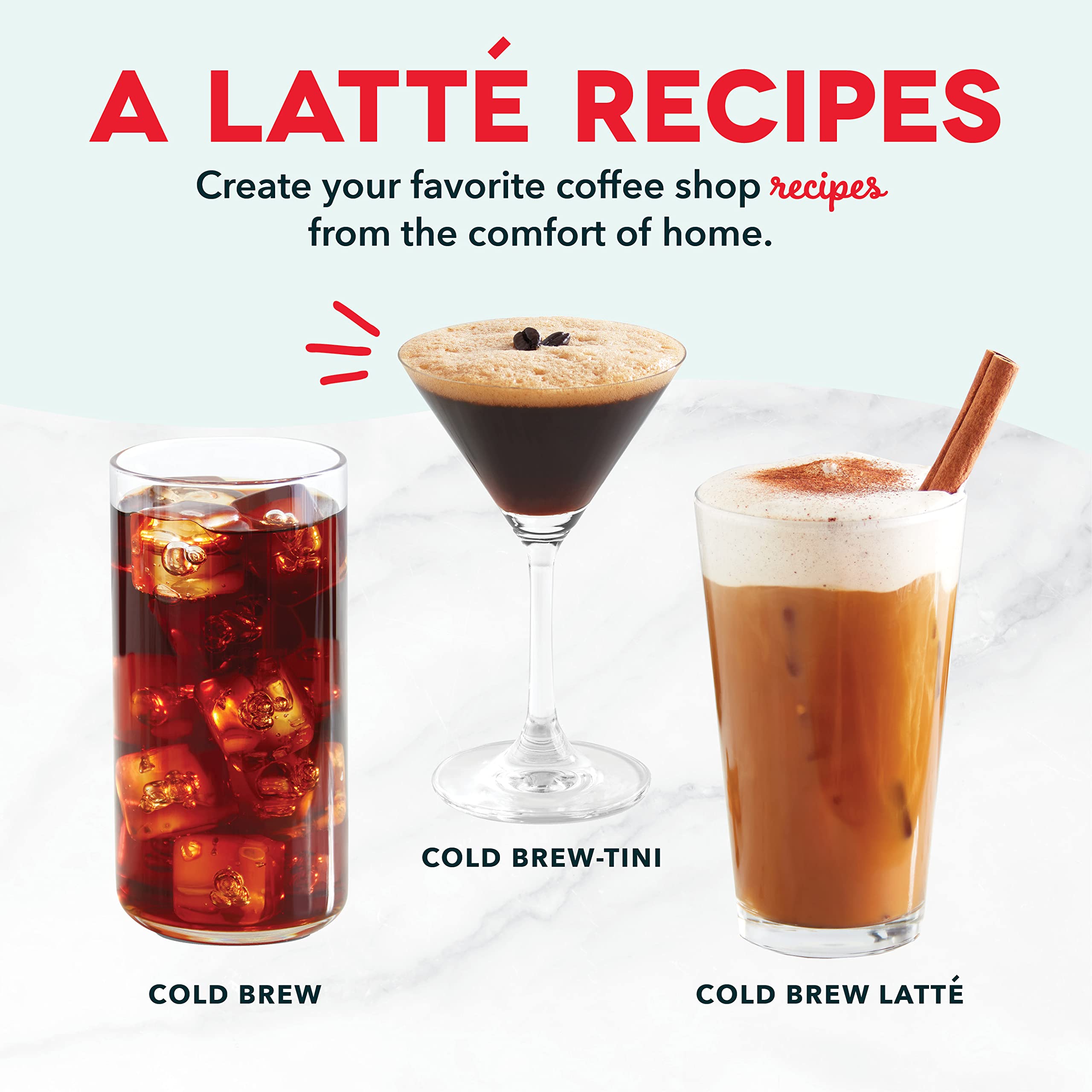 DASH Rapid Cold Brew Maker with VacuPress™ Technology - 40oz Glass Carafe for Instant Fresh Cold Brew Coffee & Iced Tea - Perfect for Home, Office & Outdoor Use
