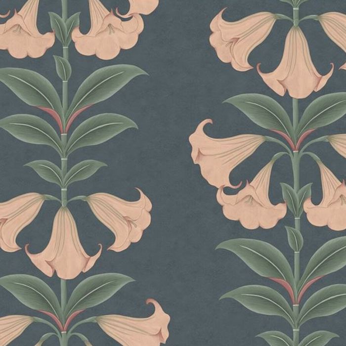 Cole and Son Angels Trumpet Blue Botanical Wallpaper - Premium Floral Design for Living Room, Bedroom & Dining Room Decor