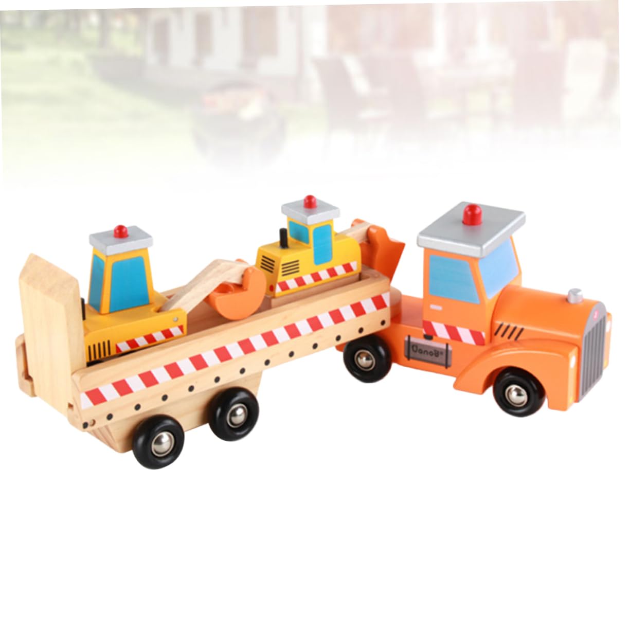 COSMEVIVI Kids Construction Vehicle Toy Set - 1PC Excavator Engineering Car Toy for Boys & Girls Ages 3-8 | Durable Bamboo Material | Perfect for Sandbox Play, Construction Pretend Play & STEM Learning