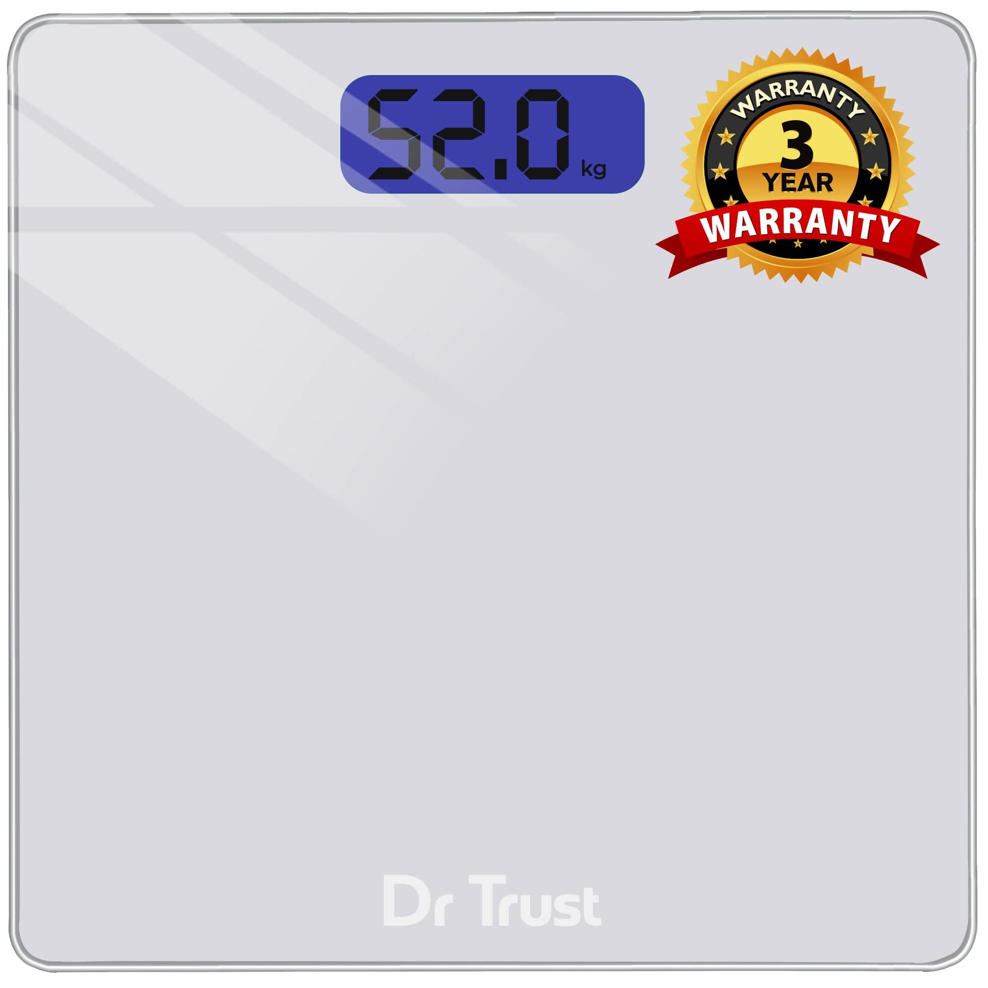 Dr Trust USA Elegance Digital Bathroom Scale - High Precision Body Weight Scale for Home & Gym Use, 400 lbs Capacity, Easy-to-Read LCD Display - Perfect for Daily Health Tracking & Fitness Goals