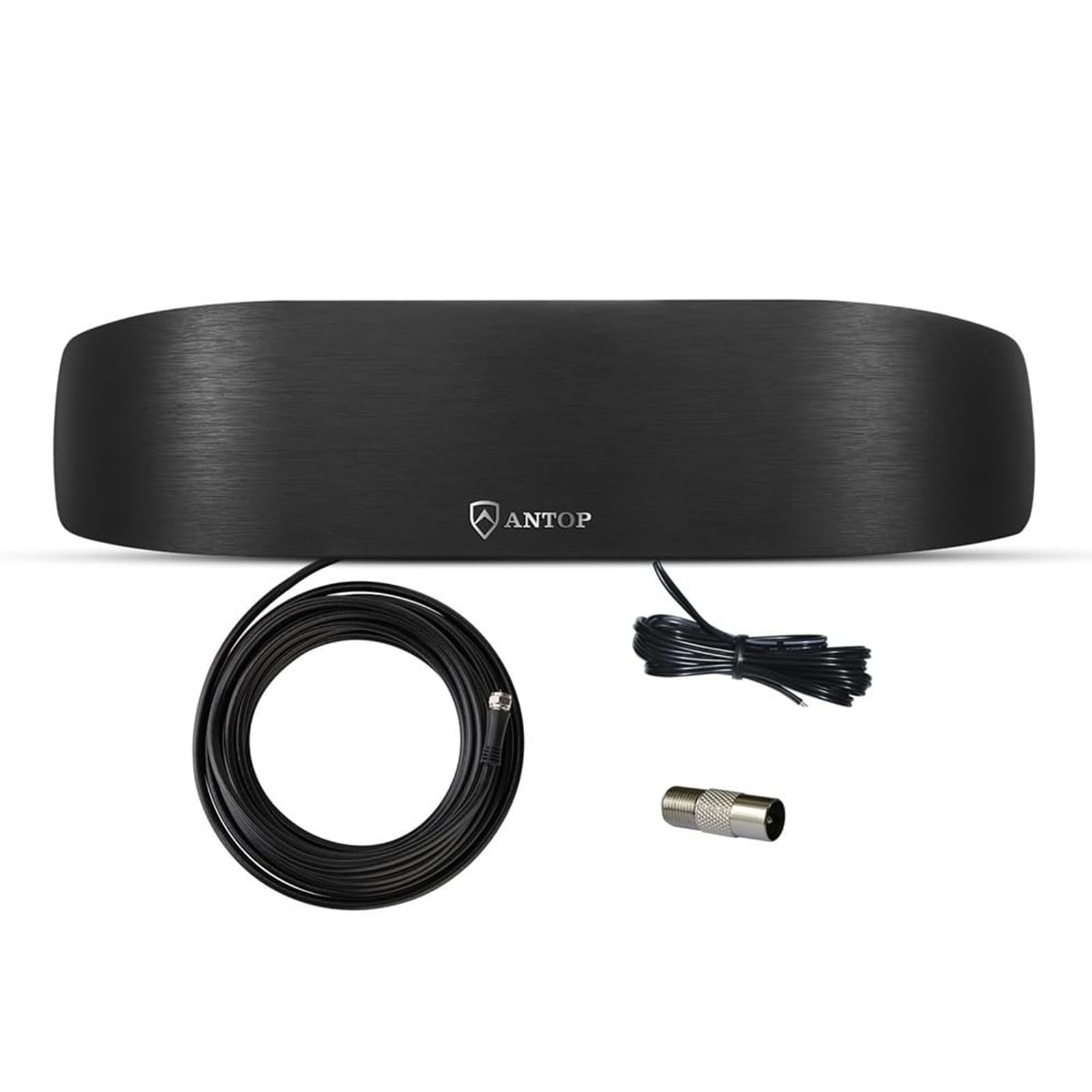 Antop FM Radio Antenna - Multi-Directional Indoor Telescopic Antenna 75 Ohm with Signal Booster Amplifier | Enhanced Reception for Home Stereo Receiver & FM Radio | Perfect for Music Lovers, Home Theater & Clear Radio Listening