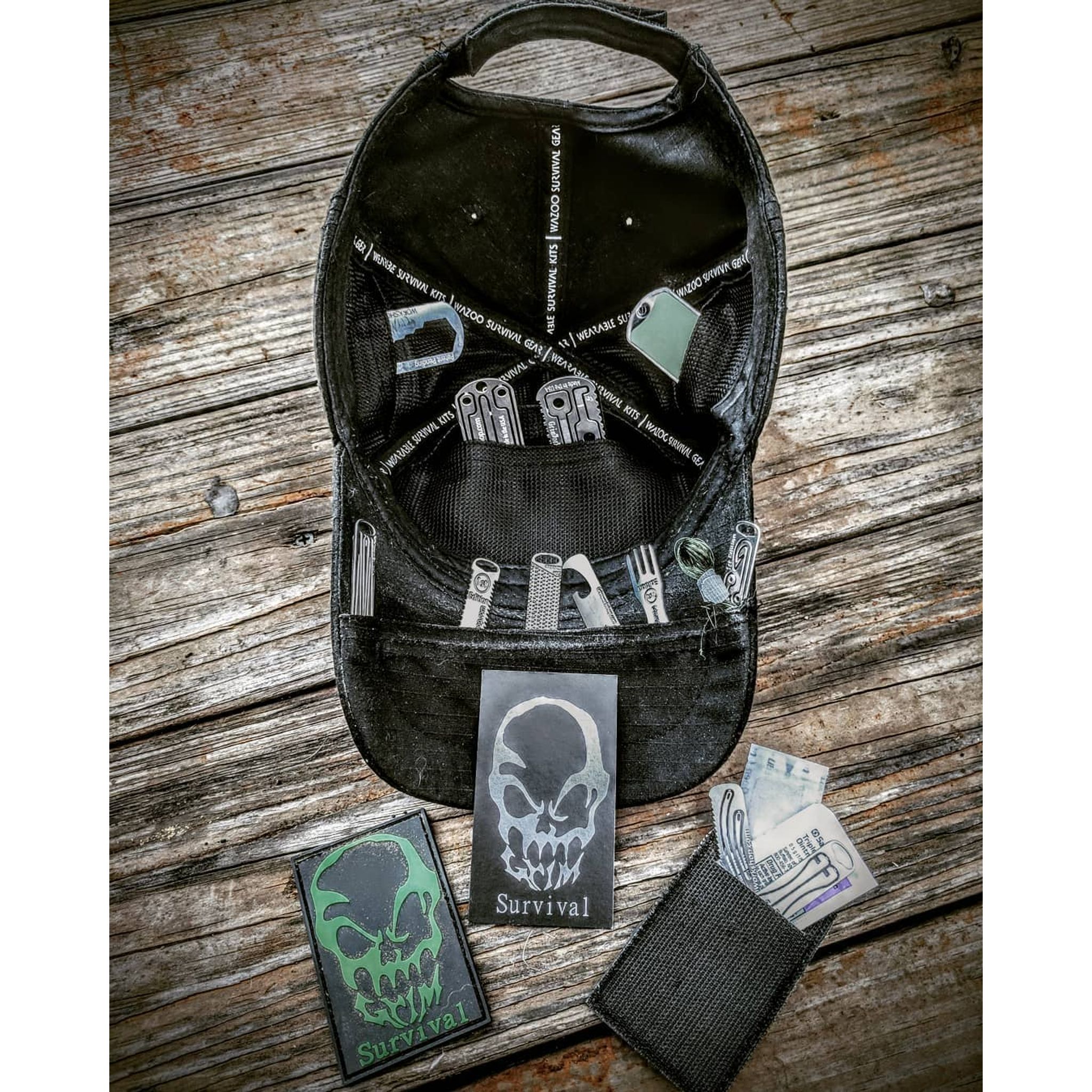 Wazoo Survival Gear Patch Cache Cap™ - Tactical Military Hat with Velcro for Morale Patches - Perfect for Outdoor Adventures, Hiking, and Military Enthusiasts