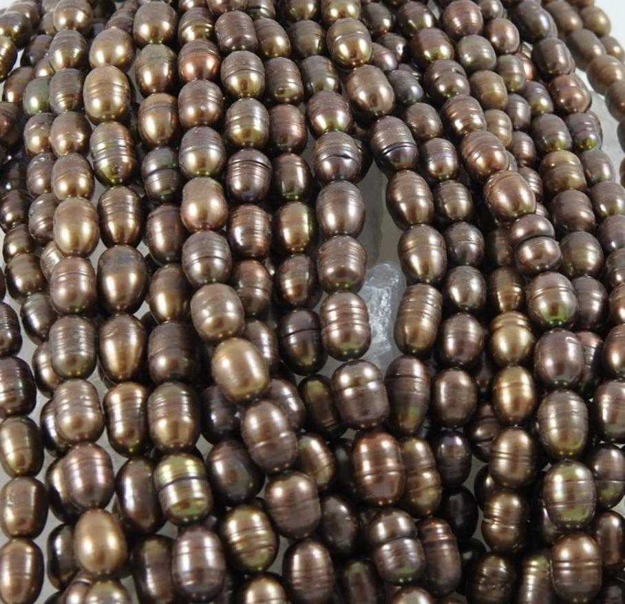 Natural Bronze Freshwater Pearl Bead Strand - 16 Inch AAA Grade for Jewelry Making, DIY Crafts | Perfect for Necklaces, Bracelets & Wedding Accessories