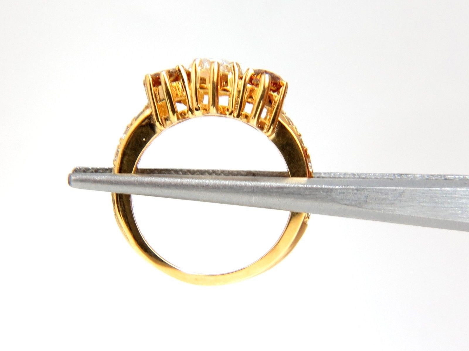 2.90CT Natural Fancy Vivid Yellow Brownish Pear-Shaped Diamond Ring in 18K Gold – Perfect for Engagement, Anniversary & Special Occasions