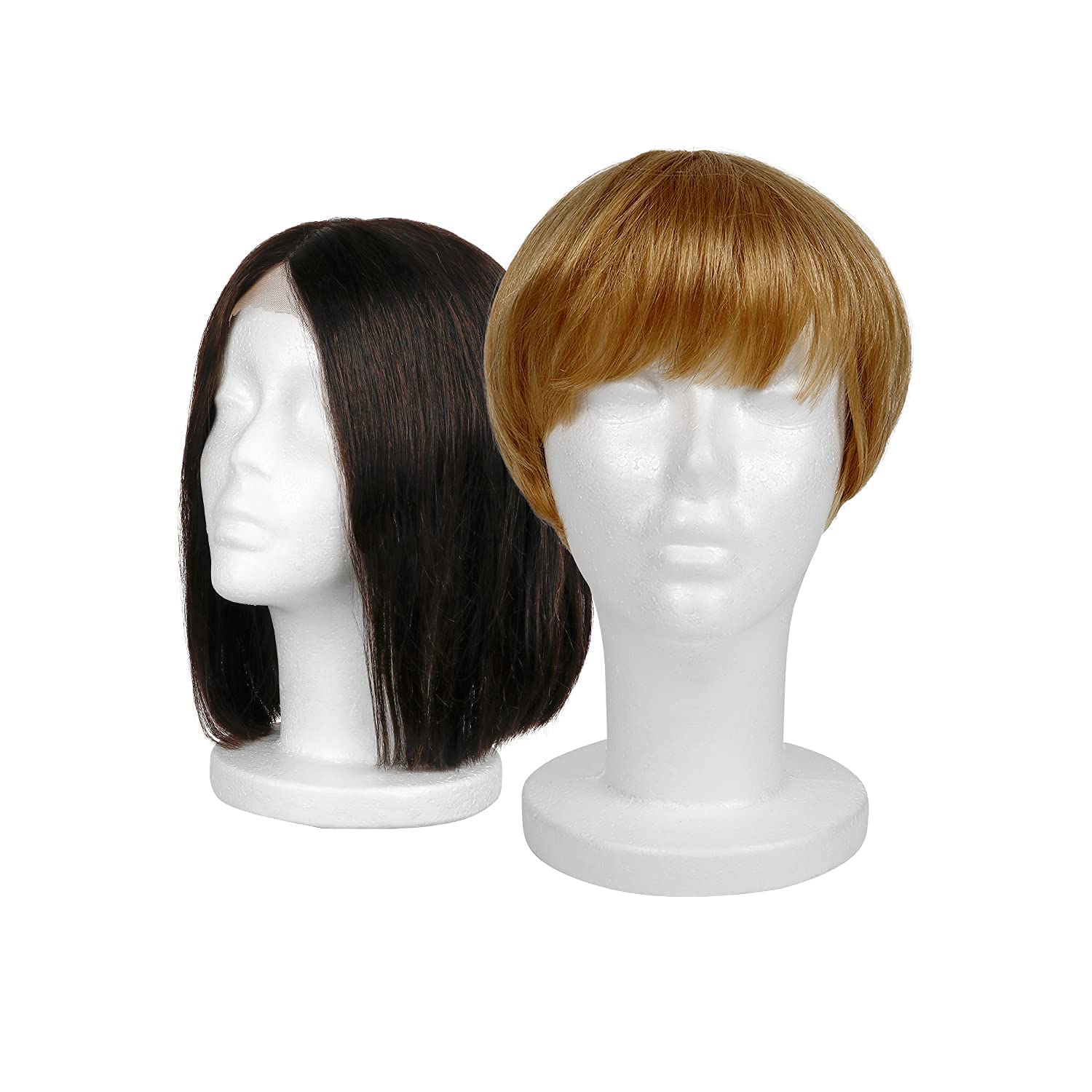 STUDIO LIMITED 11.4-Inch White Styrofoam Mannequin Head (12 Pack) - Wig Stand for Wigs, Hats, Masks & Hairpieces | Salon Display, Arts & Crafts, DIY Projects | Perfect for Hairstyling Practice, Costume Design & Home Decor