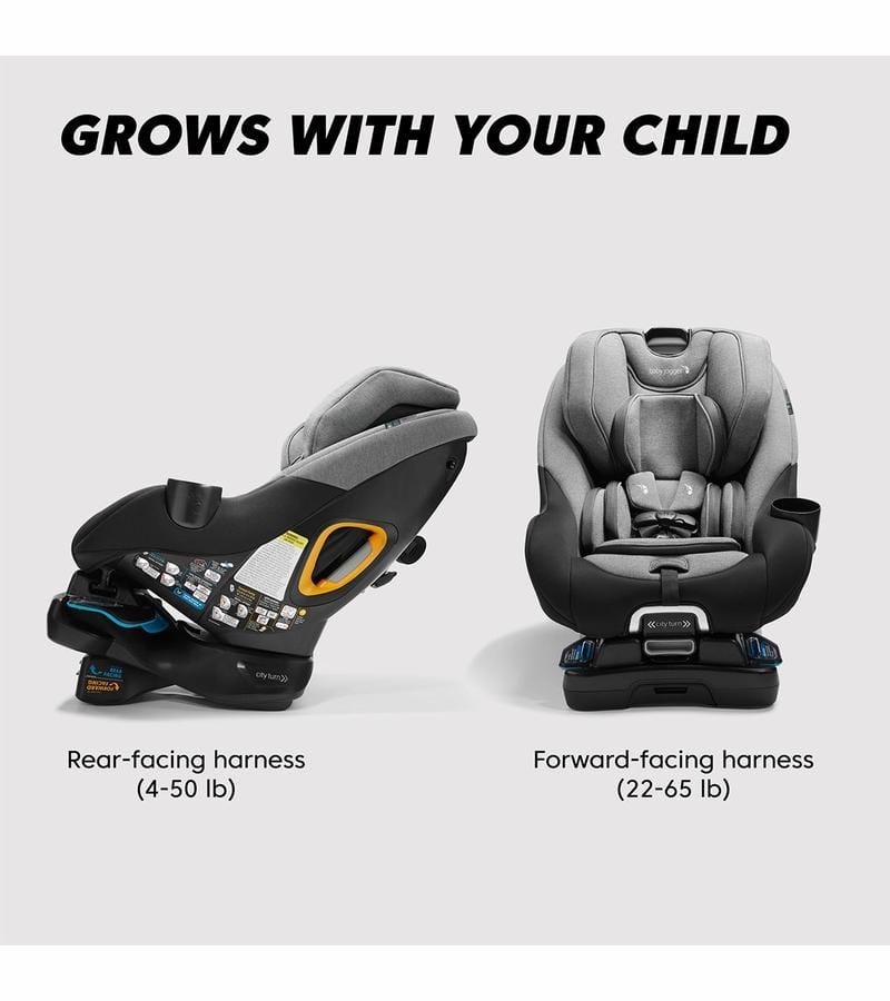 Baby Jogger City Turn 360 Rotating Convertible Car Seat - Safe & Easy Infant to Toddler Car Seat with One-Hand Rotation - Perfect for Travel, School Runs & Family Road Trips