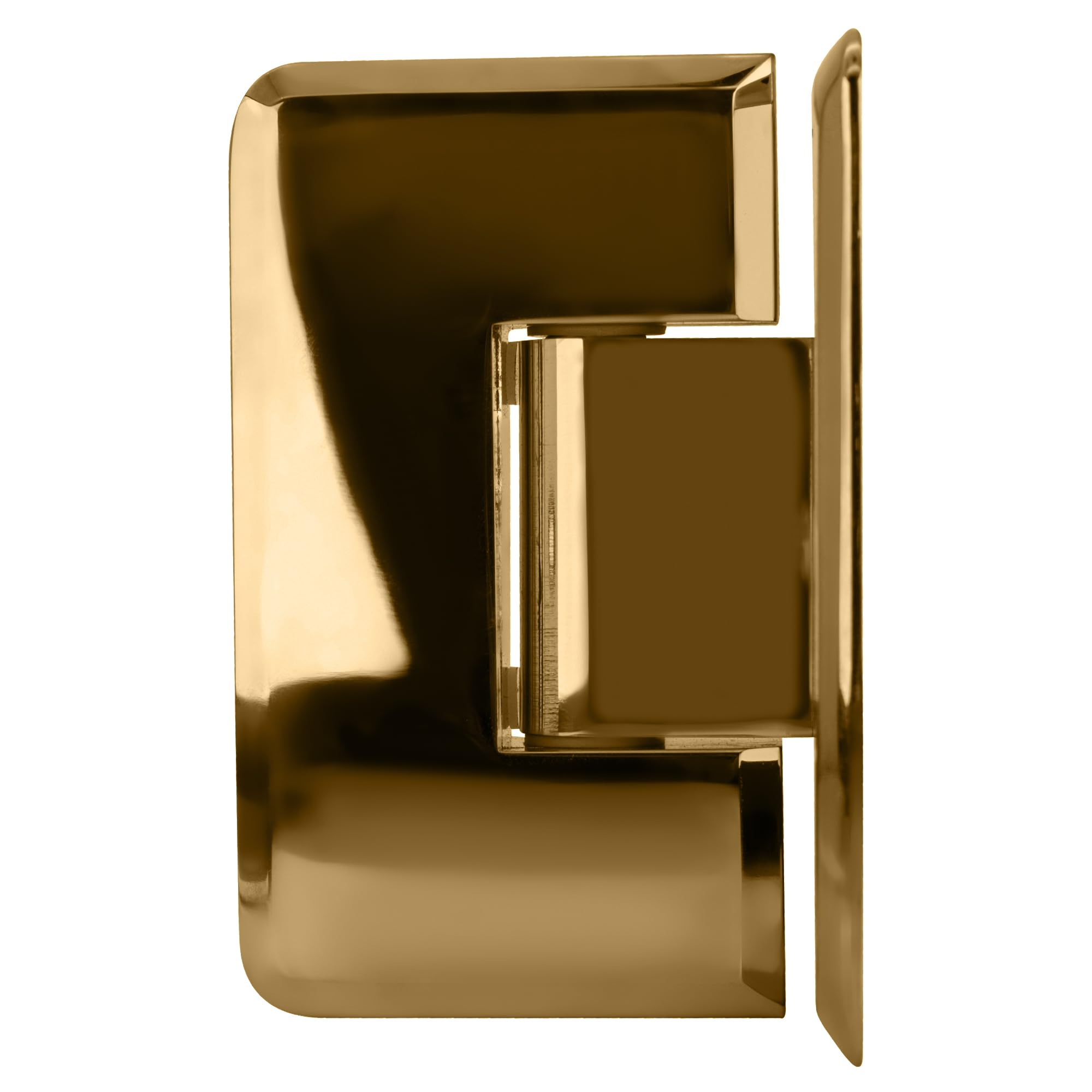 CRL 044 Series Gold Plated Wall Mount Offset Back Plate Hinge - Premium Bathroom & Cabinet Hardware for Doors - Perfect for Modern Home & Office Decor