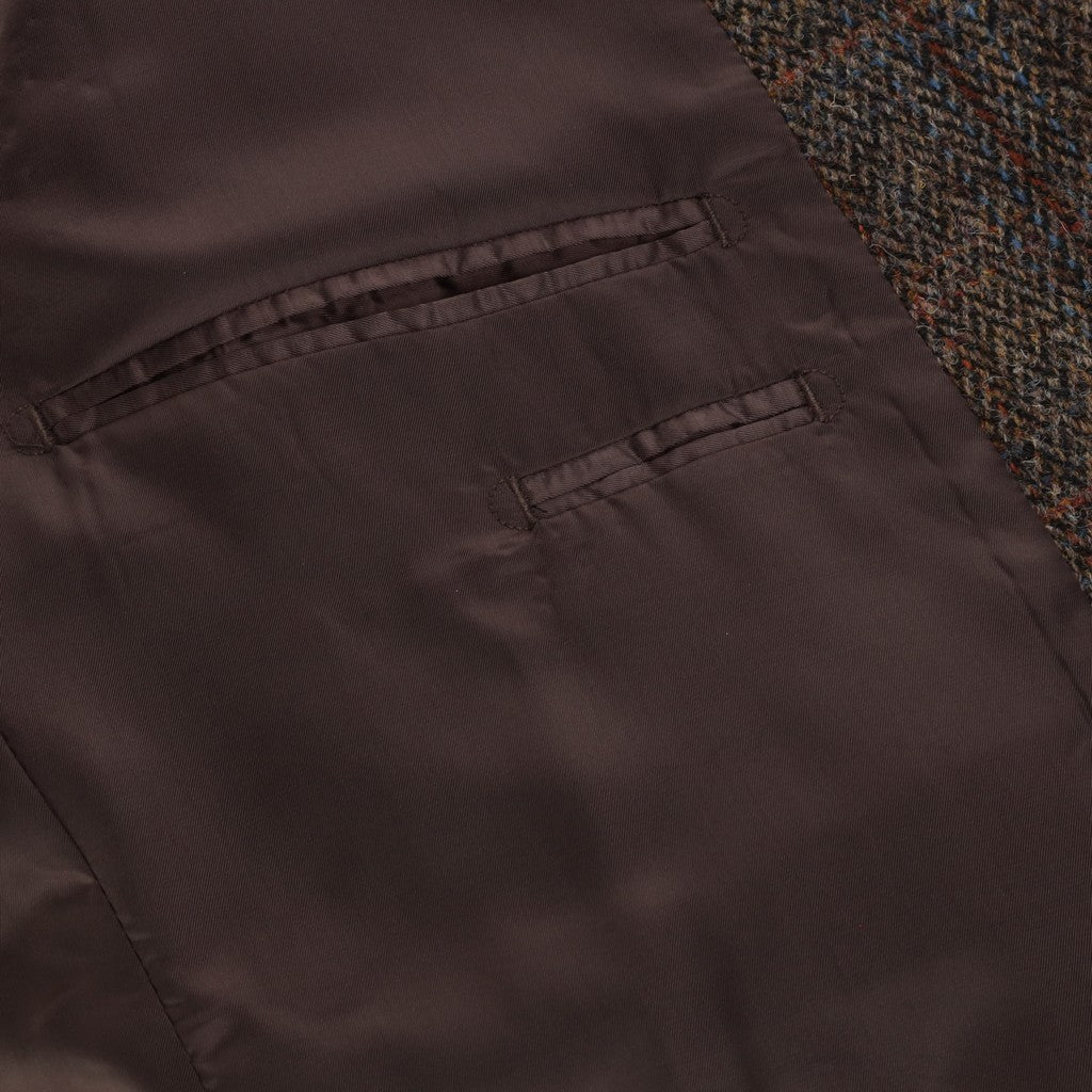 Beaucaire X Harris Tweed Classic Brown Blazer for Men - Premium Wool Jacket for Business, Office & Formal Occasions