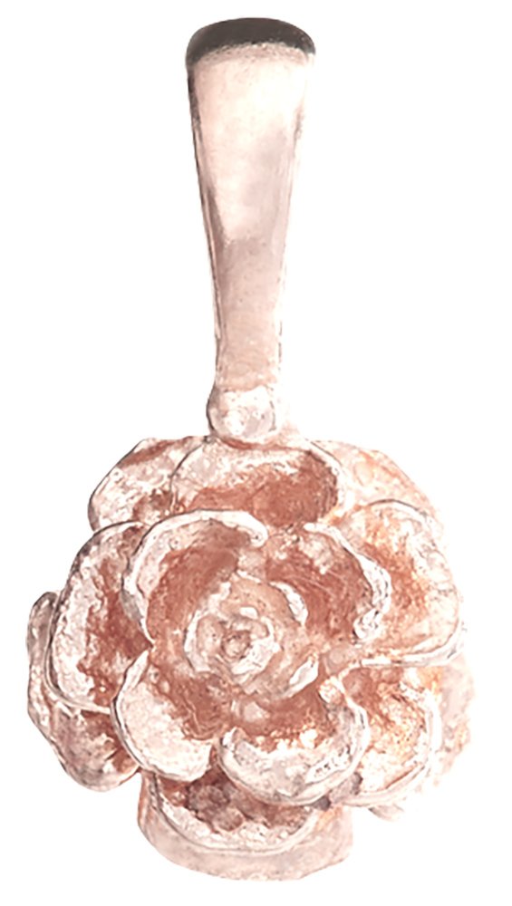 Helen Ficalora Sterling Silver Tea Rose Flower Charm Pendant Necklace - Dainty Floral Jewelry Gift for Women, Perfect for Valentine's Day, Anniversary & Everyday Wear