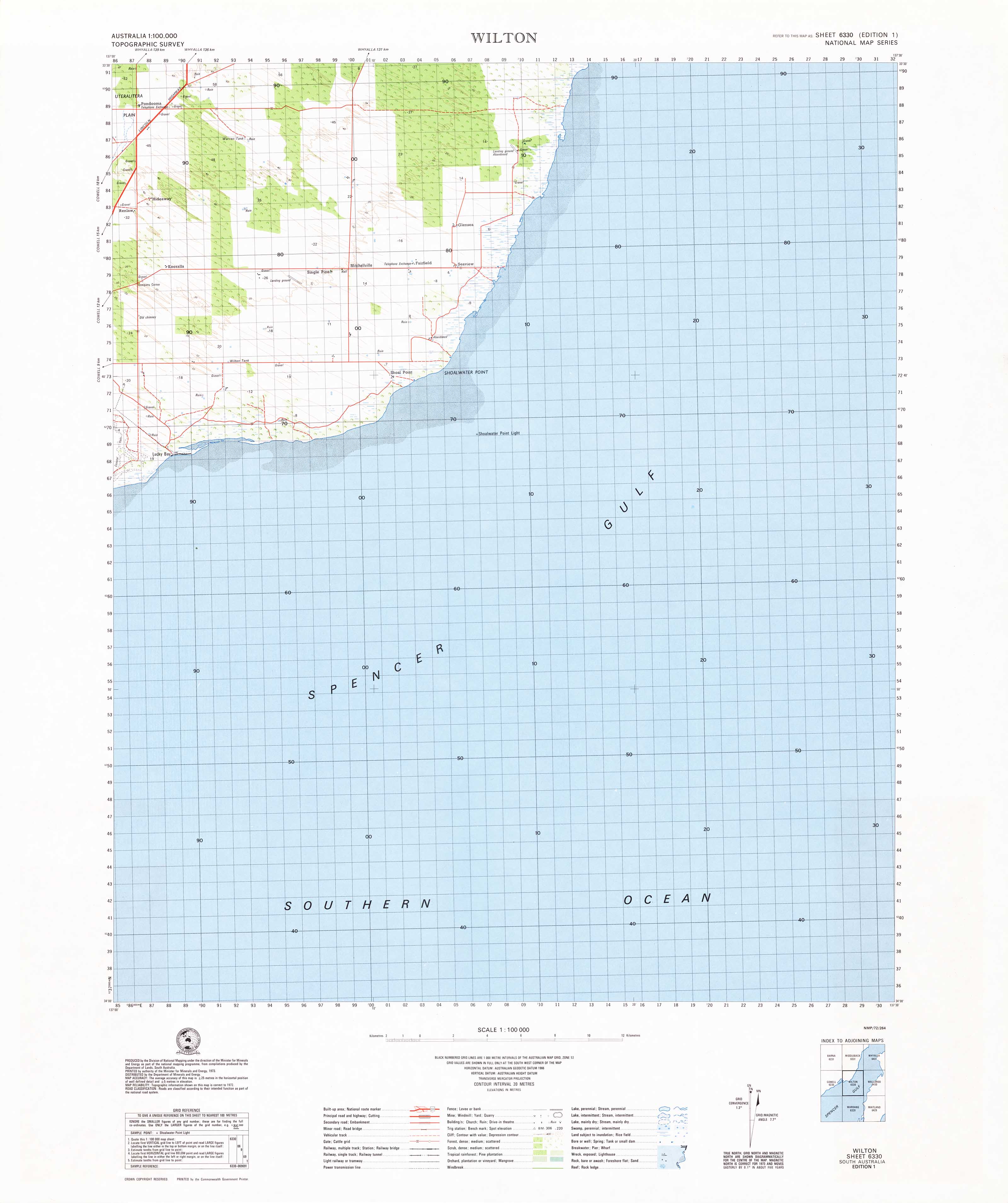 6330 Wilton 1:100,000 Scale Topographic Map - Hiking, Camping & Outdoor Navigation Essential