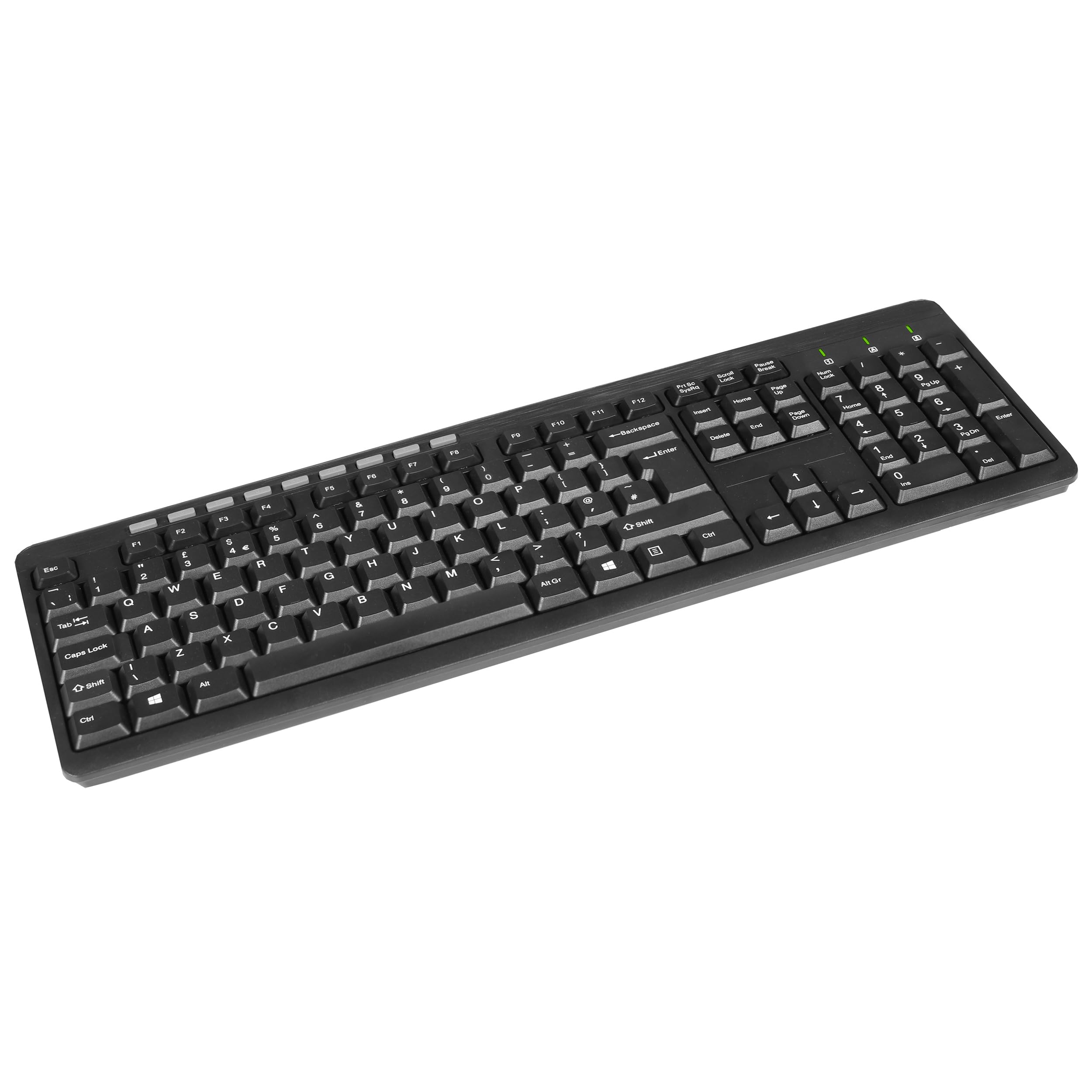 CiT USB Keyboard and Mouse Combo - Wired Ergonomic Desktop Set for PC, Laptop, Office & Gaming - Plug and Play (Black)