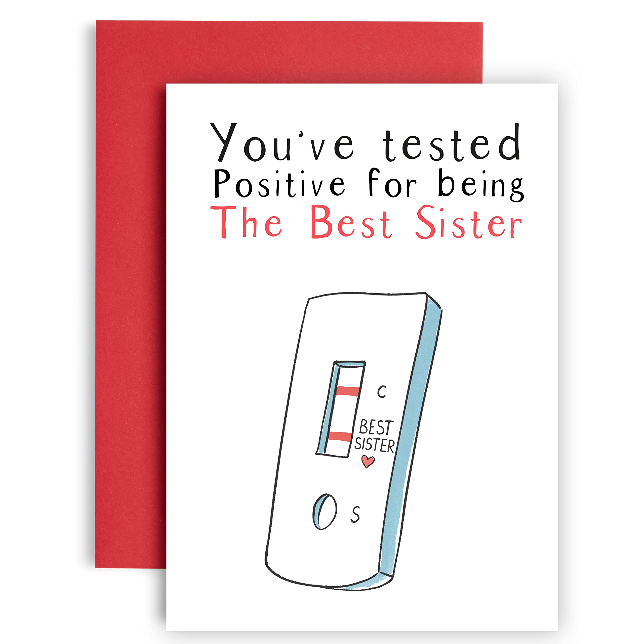 Huxters Funny Birthday Card for Sister - Best Friend Humorous Sister Card - A5 Size - Perfect for Sister's Birthday, Best Friend Gifts & Special Occasions