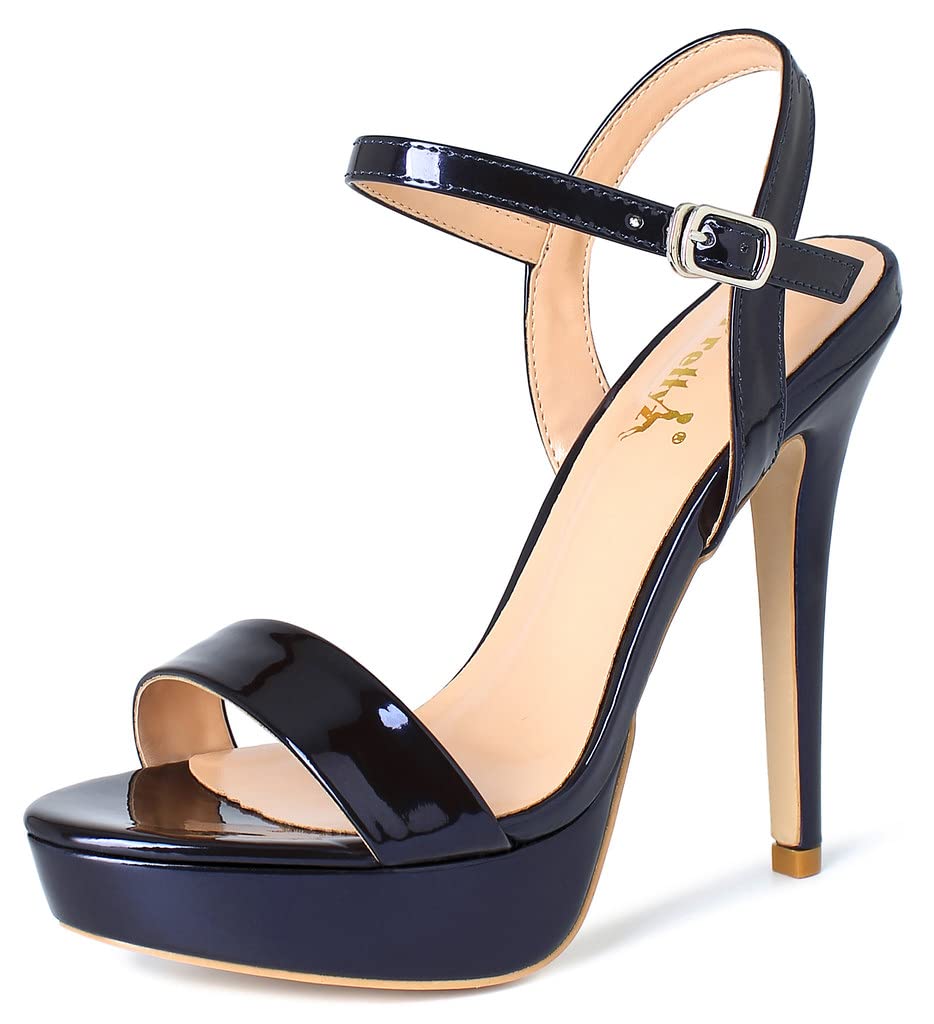YooPrettyz Women's Stiletto Heels - Strappy Party Dress Pumps with Ankle Strap | Elegant High Heel Sandals for Weddings, Night Out & Special Occasions