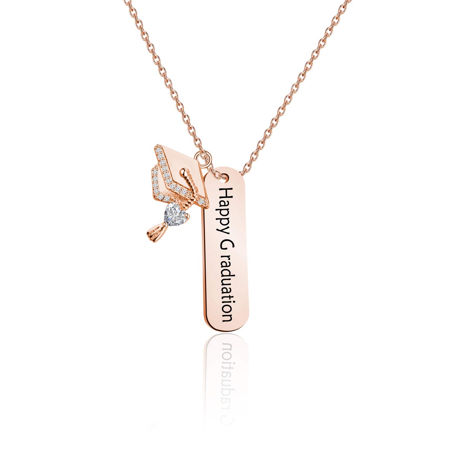 ENSIANTH Graduation Necklace - Elegant Jewelry Gift for Graduates, Perfect for Graduation Ceremony & Party | Ideal for High School, College & University Students