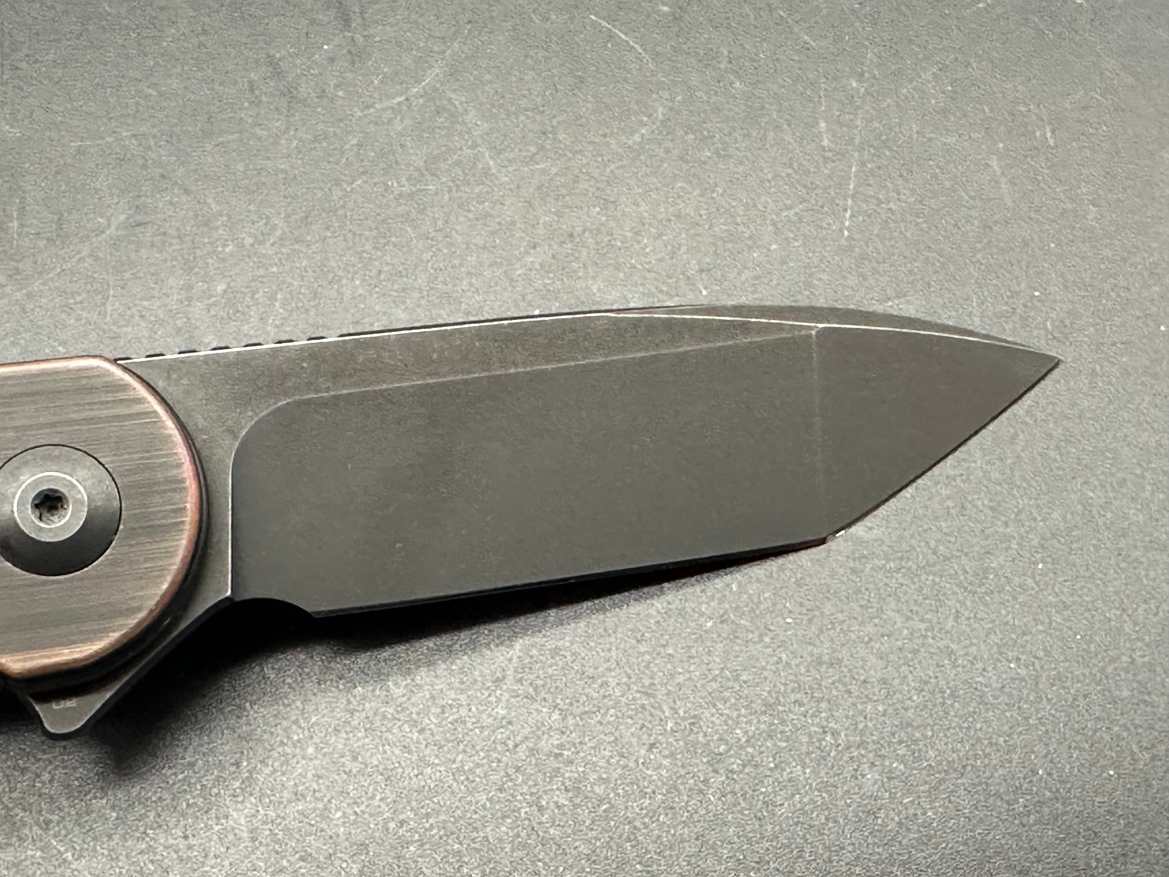 CIVIVI Elementum Folding Pocket Knife - Black Hand-Rubbed Copper Handle, EDC Knife for Camping, Hiking & Everyday Carry