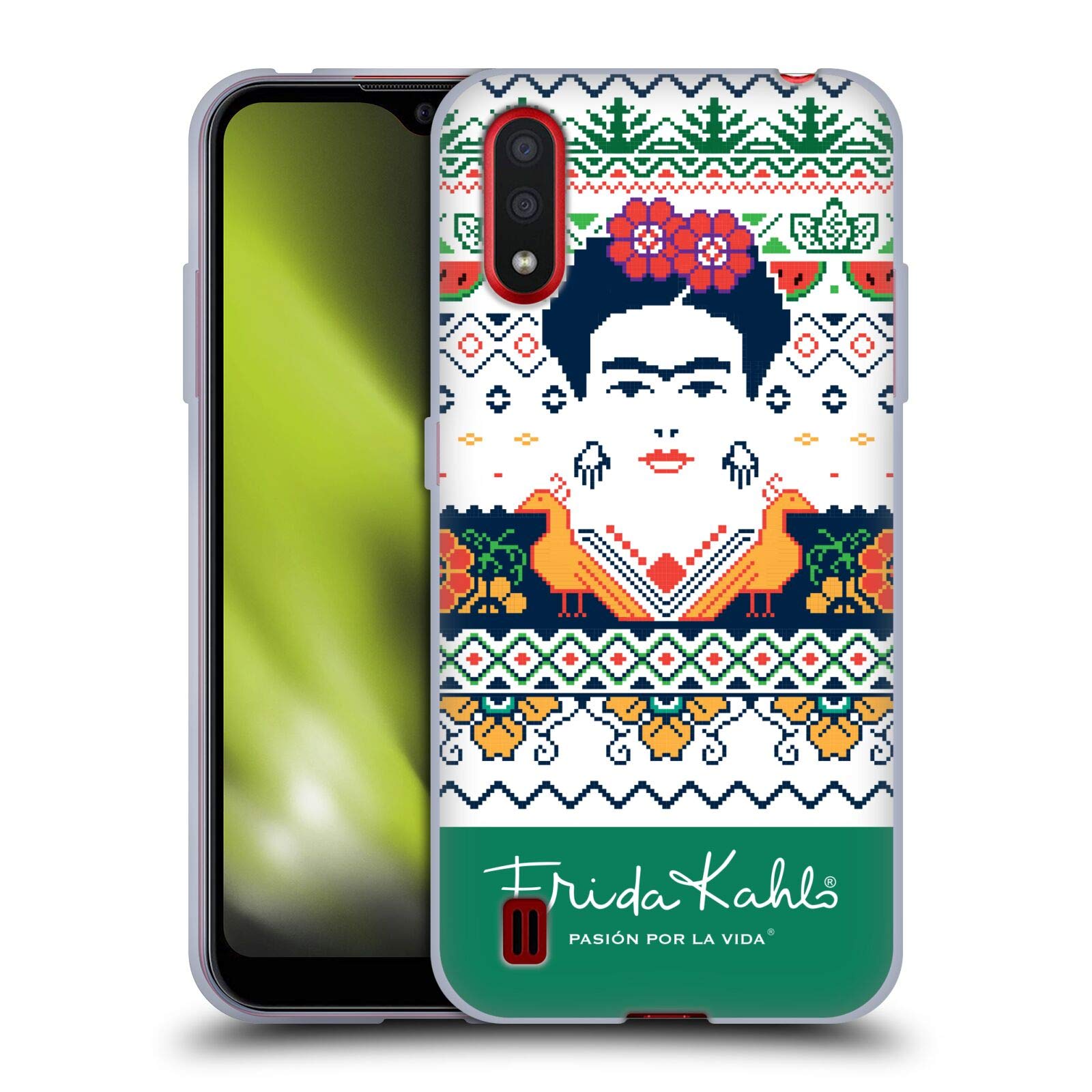 Frida Kahlo Peacock Coyoacan Soft Gel Case for Samsung Galaxy M01 (2020) - Officially Licensed by Head Case Designs, Perfect for Daily Use and Gift Giving