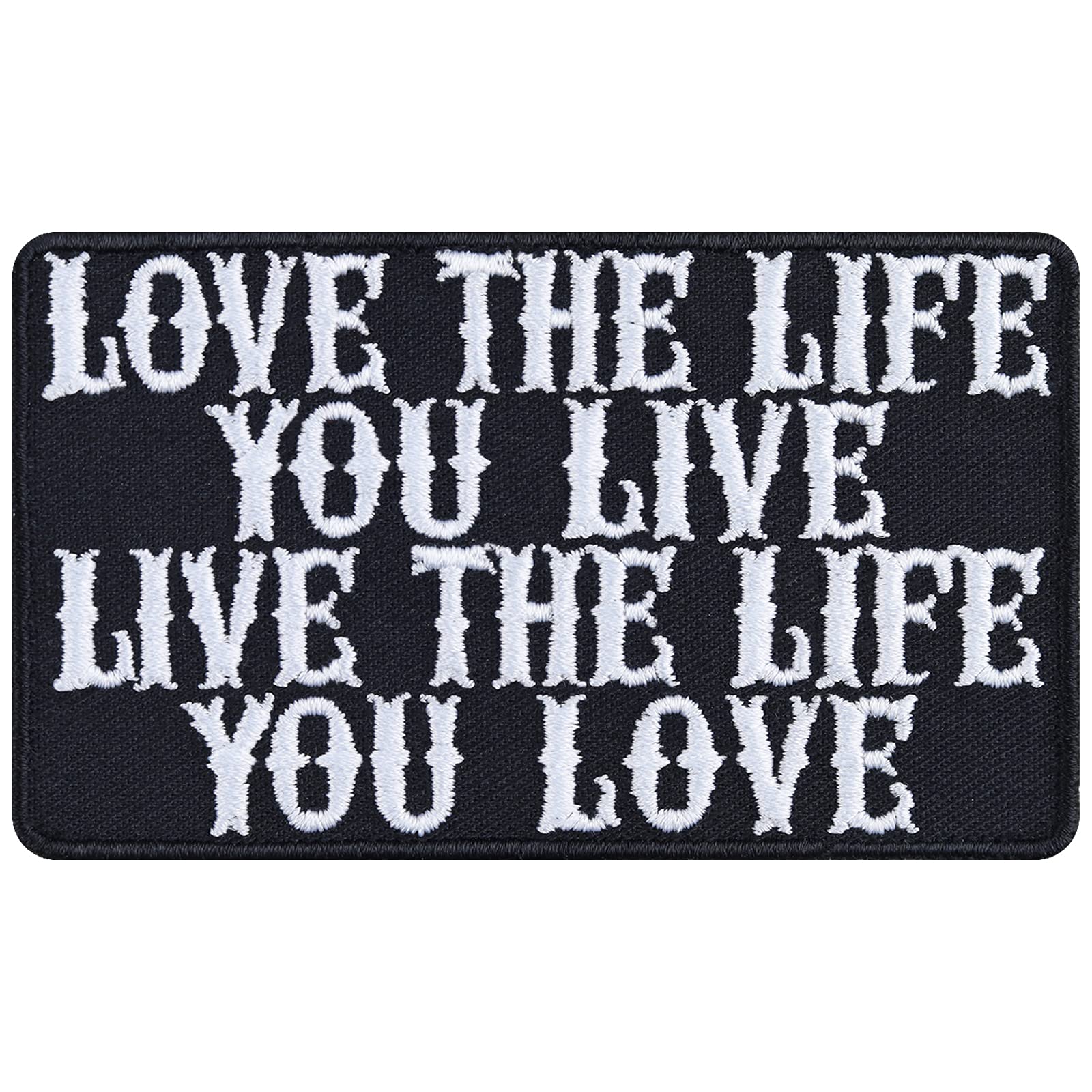 Inspiring Embroidered Iron-On Patch for Motivation - 3.34x1.96 Inch Sew On or Iron On Applique Badge for Jackets, Bags & DIY Crafts | Positive Saying Sticker for All Fabrics | Perfect for Influencers, Gifts & Personal Expression