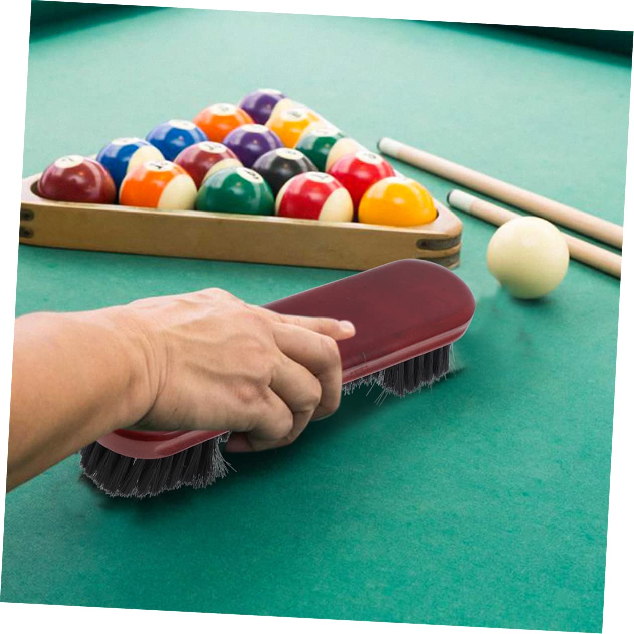 Premium Horsehair Pool Table Brush Set - 2-Piece Wooden Broom & Cleaning Tool for Billiard Accessories | Ideal for Home Game Rooms, Bars, and Professional Pool Halls