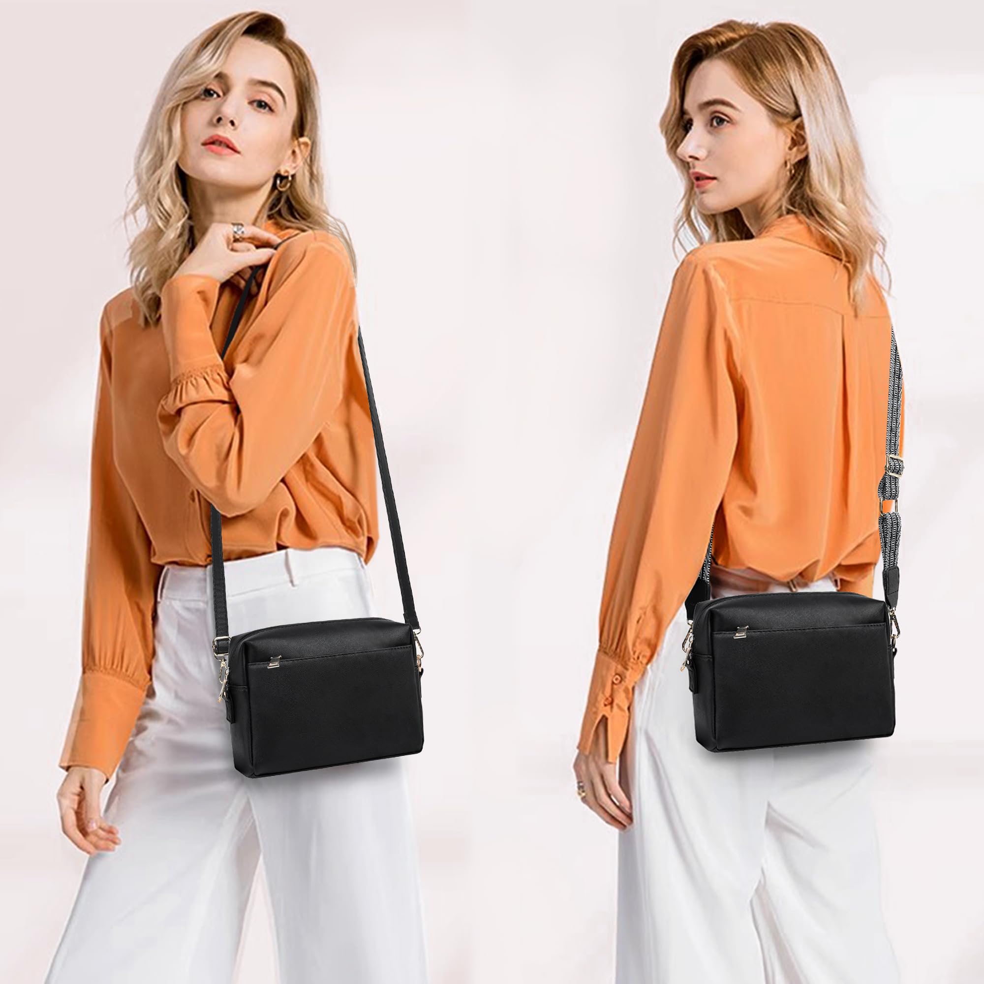 Vegan Leather Crossbody Bags for Women - Small Shoulder Purse with Wallet, Stylish Satchel Handbag for Everyday Use, Work, Travel & Shopping