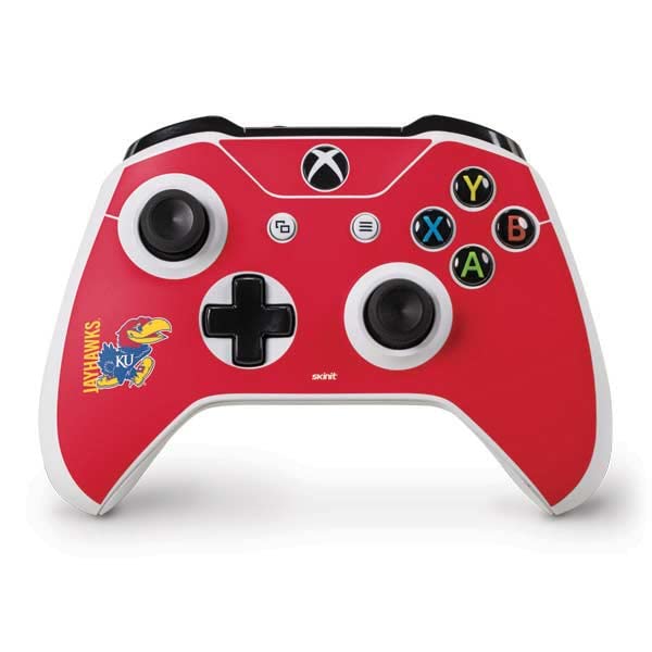 Official KU Jayhawks Gaming Skin for Xbox One S Controller - Custom Decal Sticker | Perfect for Gamers, KU Fans & College Sports Enthusiasts | Durable Protection with Stylish Team Spirit Design