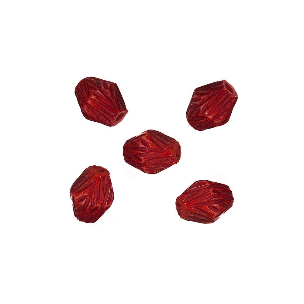 Craft County Etched Resin Beads for Jewelry Making - DIY Bracelets, Necklaces, Earrings - Spacer Beads & Charms - 3 Pack Assorted Colors - Perfect for Handmade Gifts, Boho Accessories, and Craft Projects