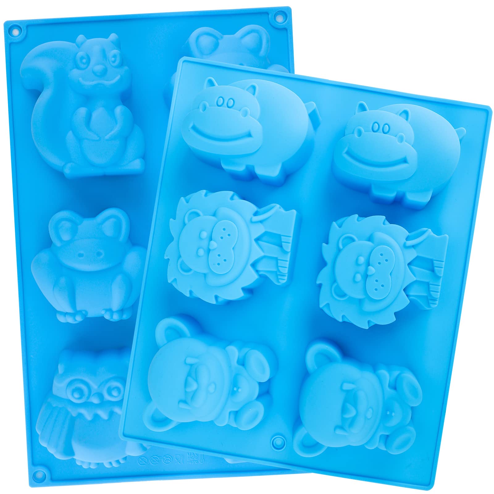 Beasea 2-Pack Large 3D Silicone Bear Mold Set for Baking - Jello, Chocolate, Fondant, Candy, Cookie, Clay, Resin Crafts - DIY Ice Cube & Gummy Tray - Perfect for Kids Birthday Parties & Holiday Decorations