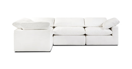 4-Seat Aspen Modular L-Shaped Sectional Sofa - Modern Living Room Furniture for Small Spaces & Apartments - Perfect for Family Gatherings & Movie Nights
