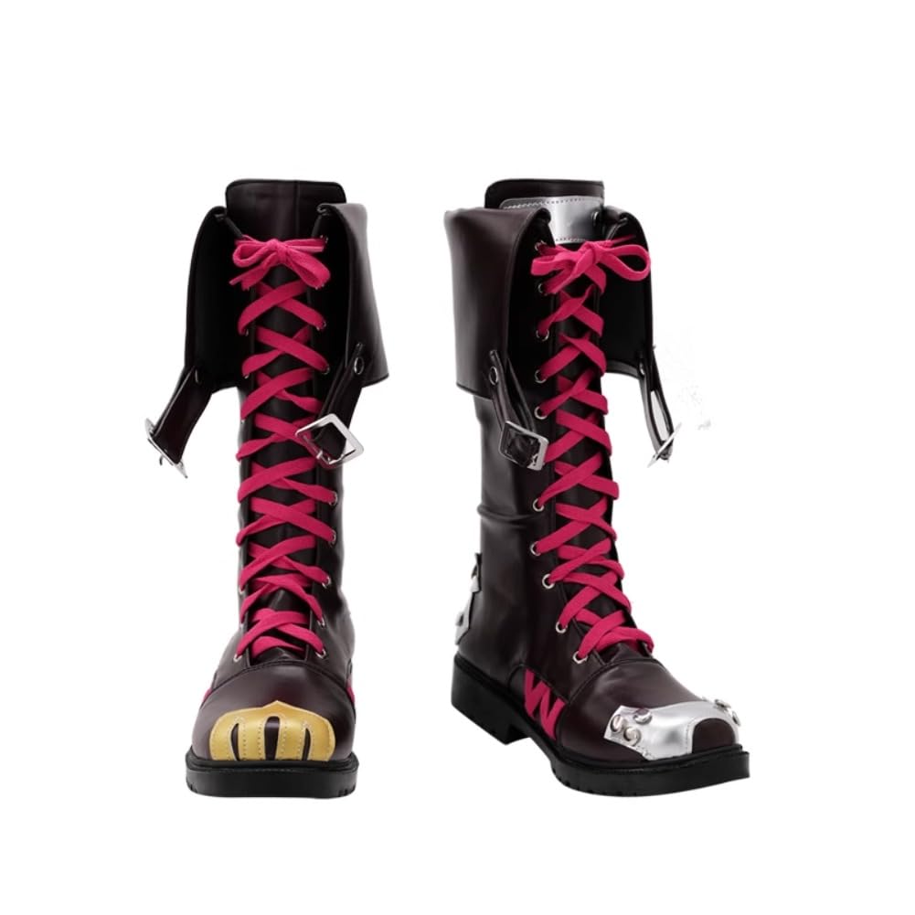 **LOL Jinx Cosplay Shoes - Arcane Anime Game Inspired Short Boots for Women & Men - Perfect for Halloween, Cosplay, and Conventions**