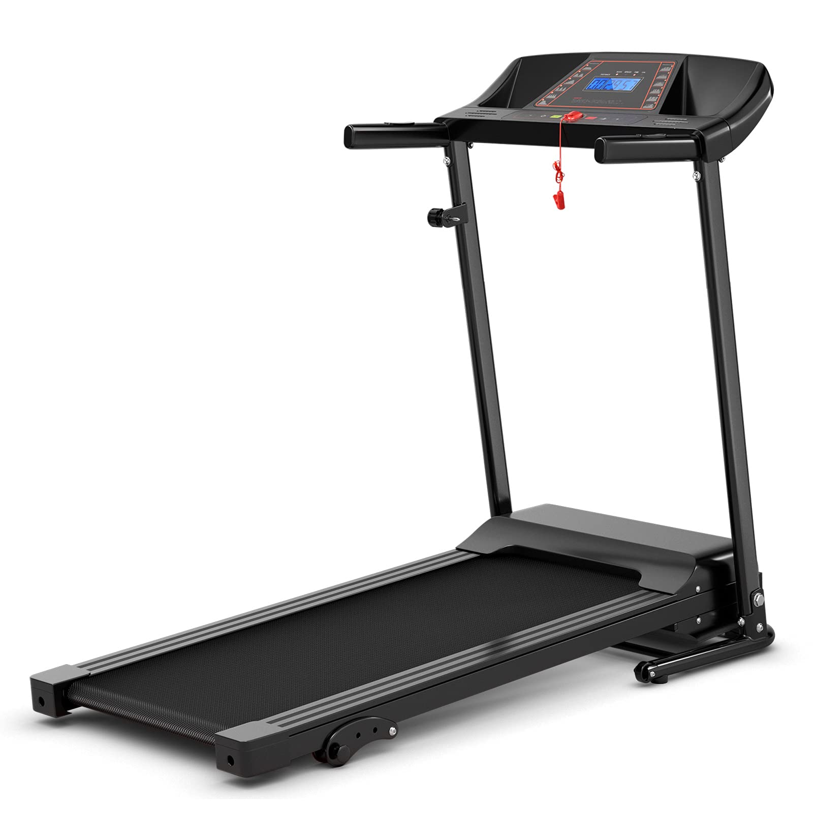 GYMAX Foldable Treadmill for Home - Manual Incline Walking & Running Machine with 12 Preset Programs, Heart Rate Monitor - Space Saving Portable Treadmill for Small Spaces, Home Office & Apartment Workouts | Perfect for Cardio, Weight Loss & Indoor Exercise