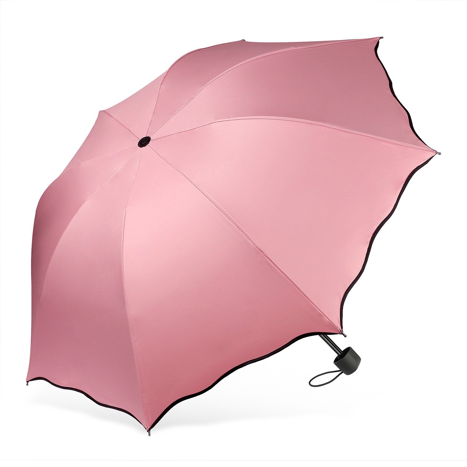 Windproof & UV Protection Cherry Blossom Folding Umbrella - Compact Travel Umbrella for Rain & Sun Shade - Perfect for Commuting, Outdoor Events & Travel Accessories