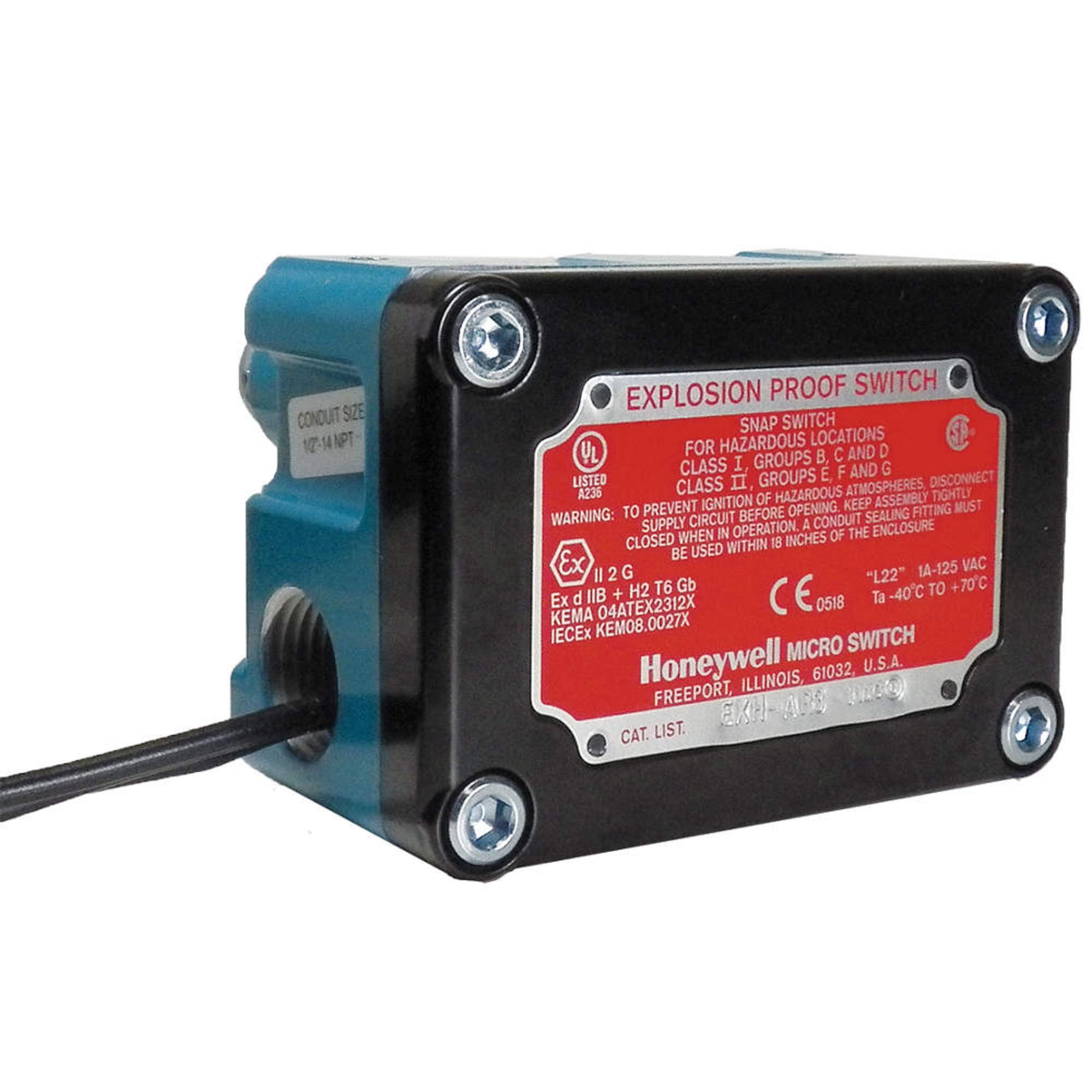 Explosion-Proof Side Rotary Basic Snap Action Switches with 3ft Cable - Durable Safety Switches for Hazardous Environments, Industrial Equipment & Machinery Control