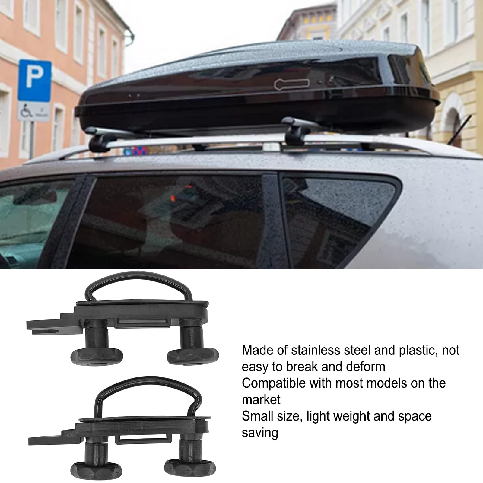 Universal Roof Box U-Bolt Clamps Kit - Durable Cargo Rack Accessories for Travel & Camping