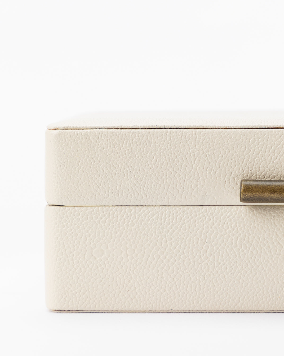 Luxury White Shagreen Jewelry Box - Elegant Storage for Rings, Necklaces & Accessories | Perfect for Home Decor, Gift Giving & Travel Organizer
