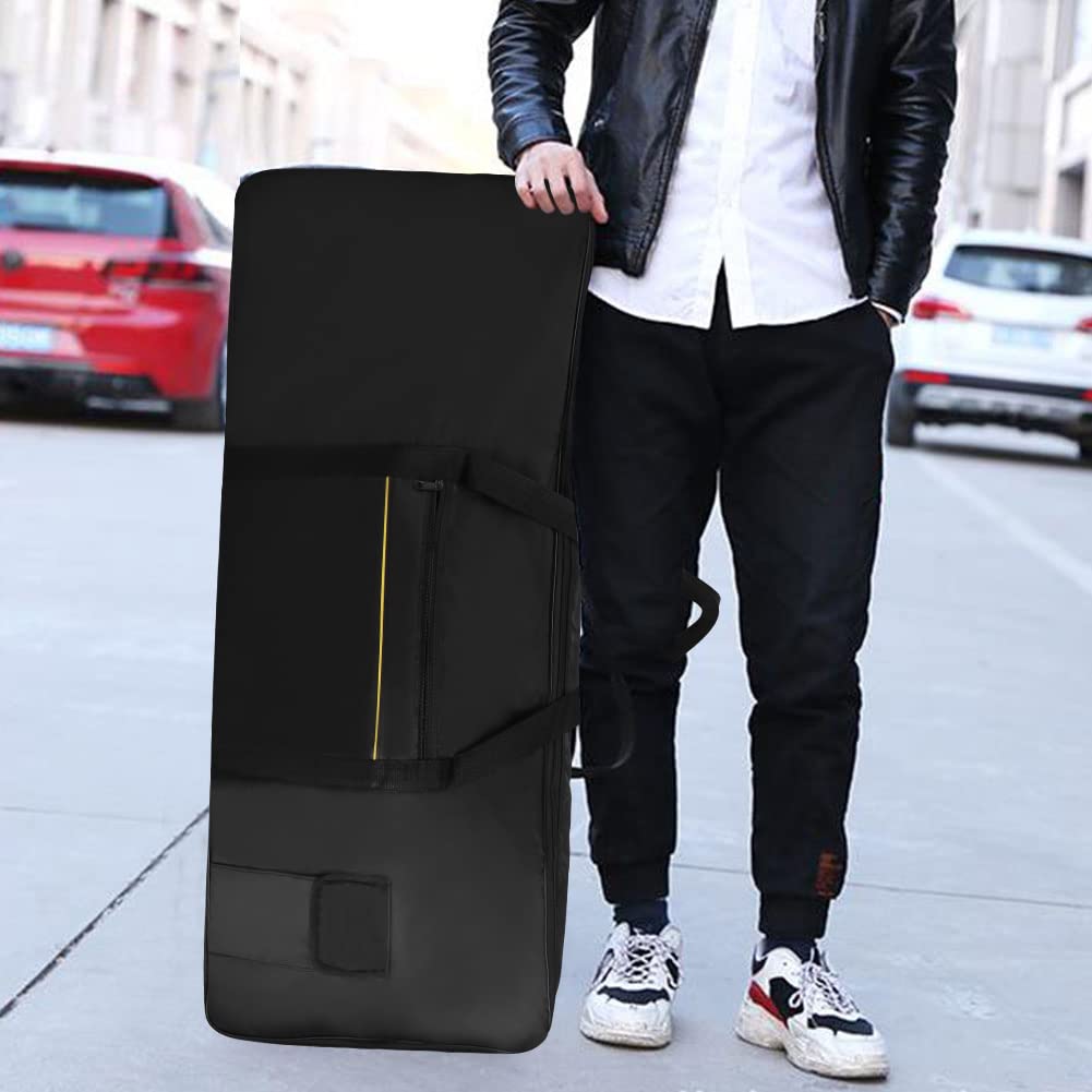 61-Key Keyboard Case for Electric Piano & Digital Keyboard - Padded Waterproof Gig Bag with 420D Oxford Cloth (Black) | Perfect for Travel, Gigging & Storage Protection